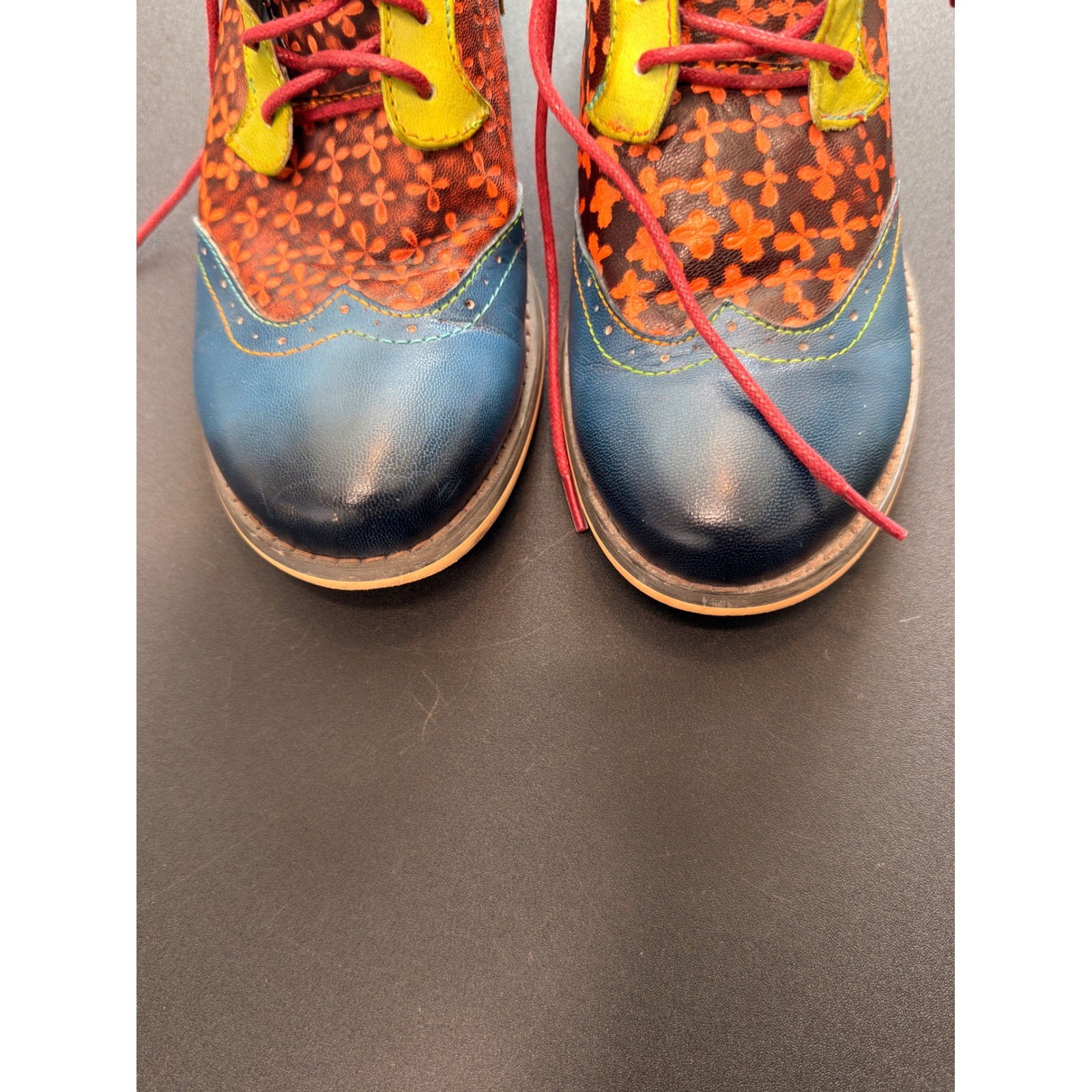 Luckyiu Iliyah Shoes Colorful Oxford Shoes Art to Wear Preppy Academia Floral