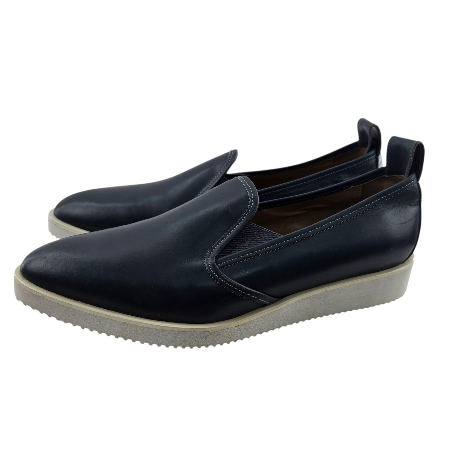 Everlane Shoes Womens 11 The Street Shoe Blue Leather Loafer Sneakers Semi-Point