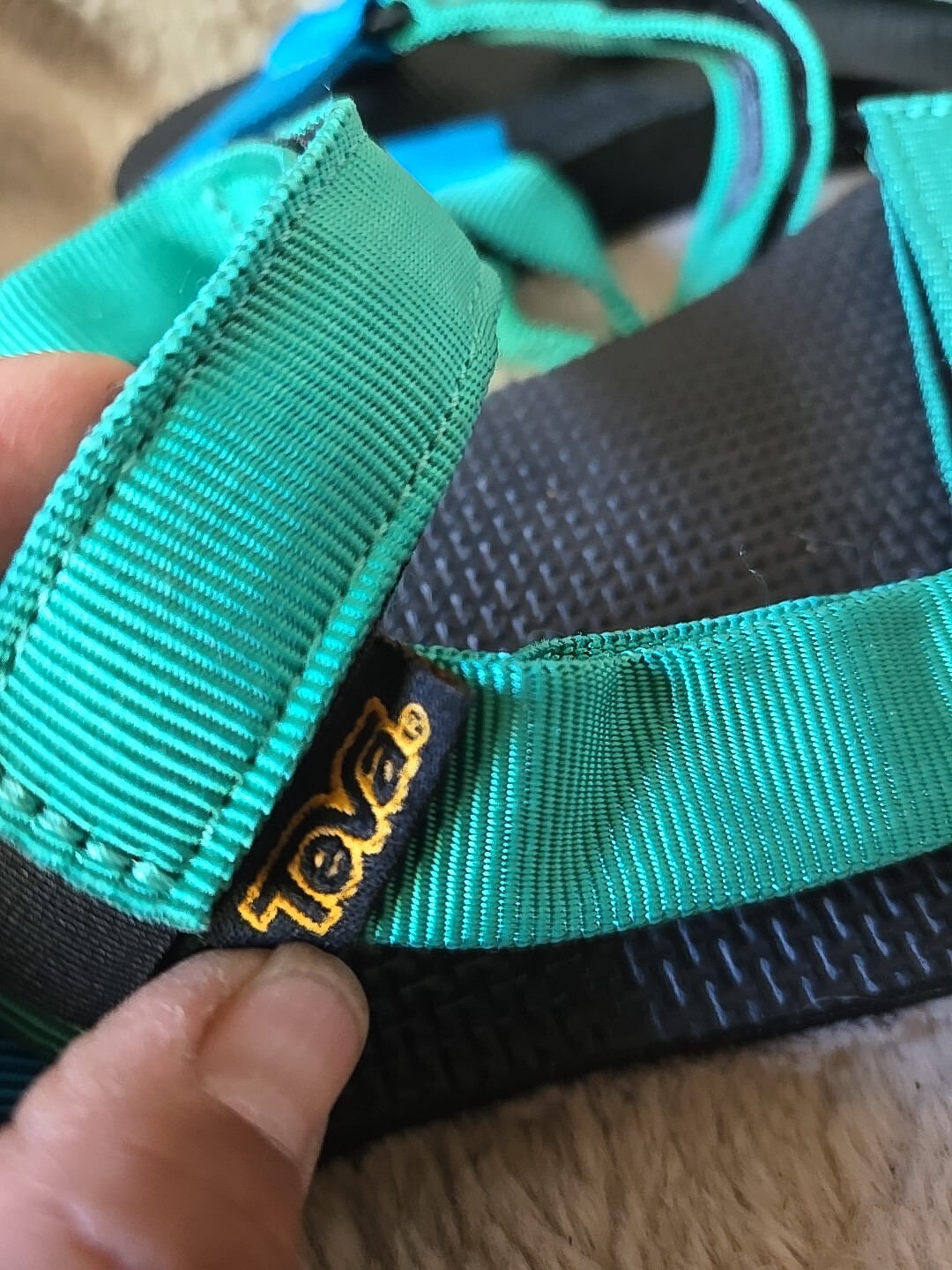 TEVA Womens Original Universal Blue Green Strappy Outdoor Adventure Sandal Sz 10