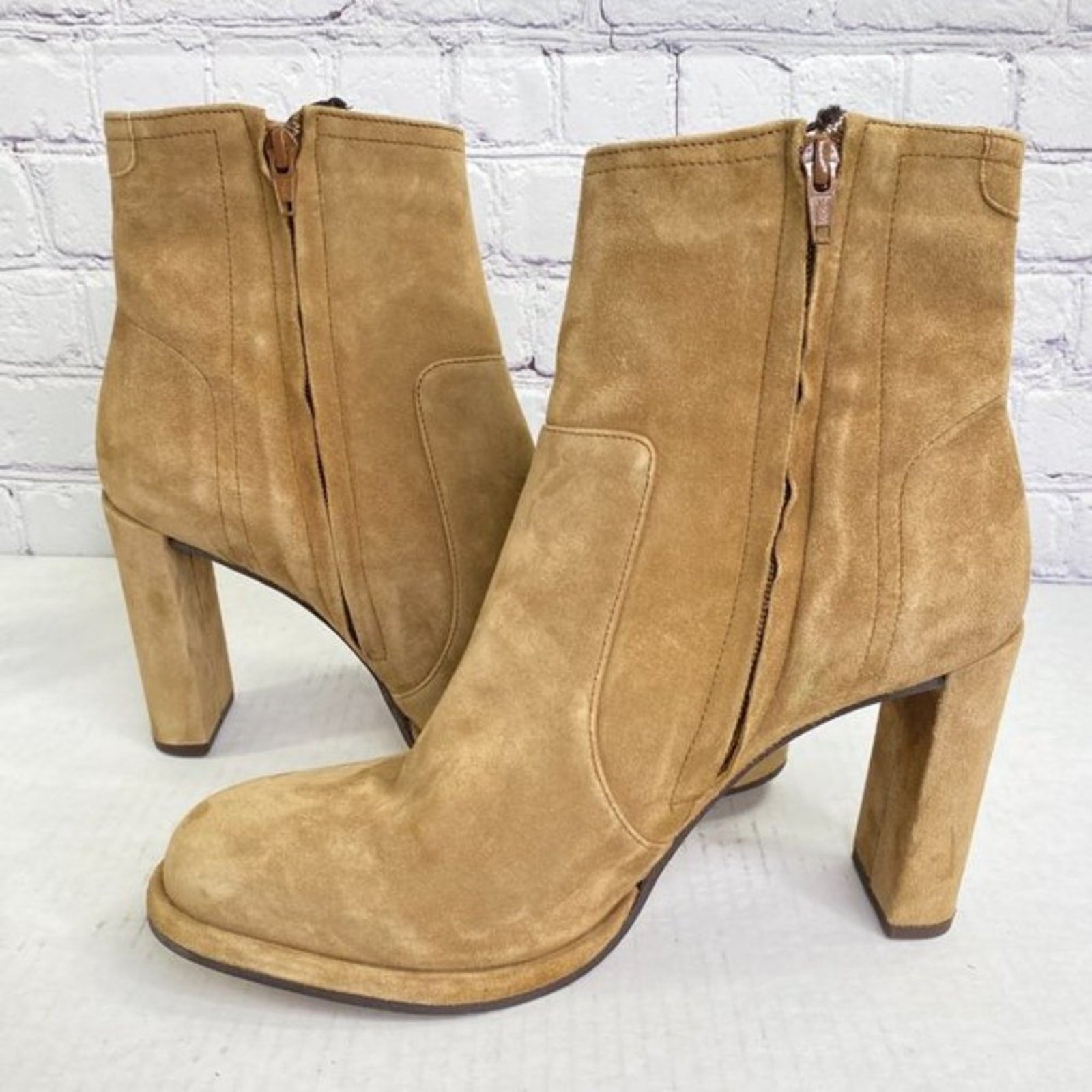 Free People Mariette Suede Bootie Boots Size 10-10.5 Heel Ankle Bohemian Hipster
