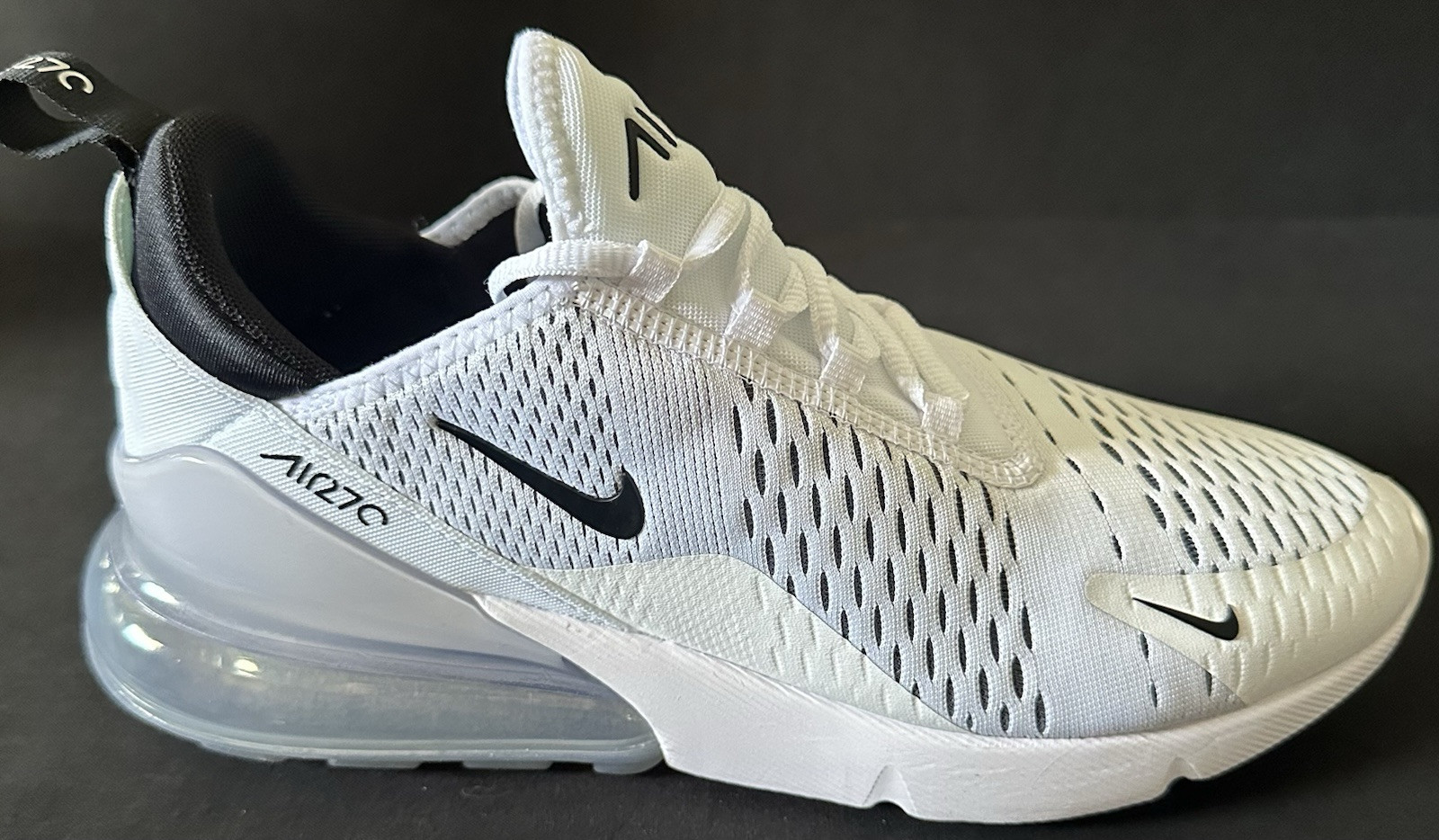 Nike Air Max 270 White Black Oreo Shoes Women Sz 5 Men 3.5 New Rare AH6789-100