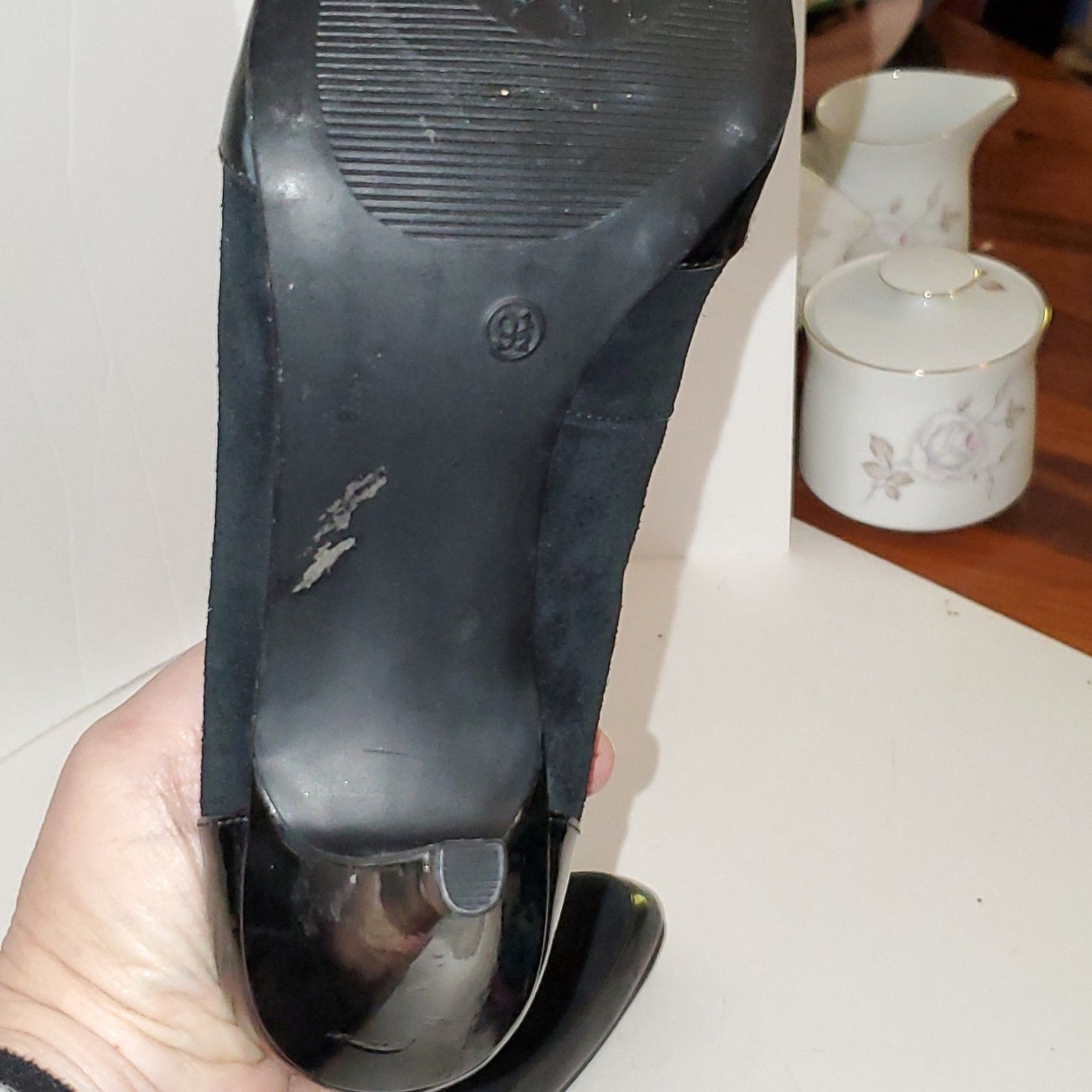 Isaac Mizrahi For Target Women’s Pumps Black Suede and Faux Patent Leather 9.5