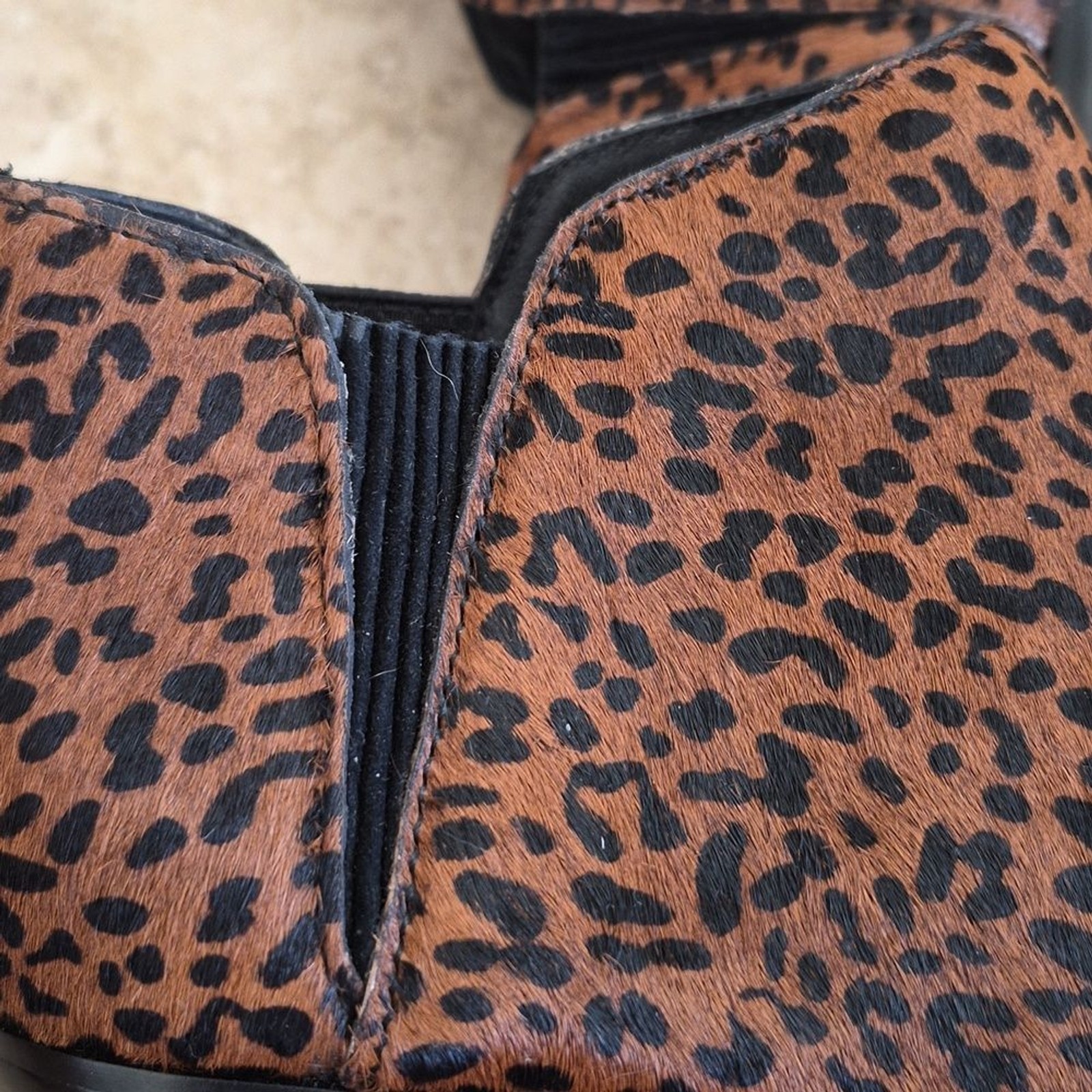 Sanctuary Revel, genuine Calf hair/fur, Animal Print, Booties Sz 8.5