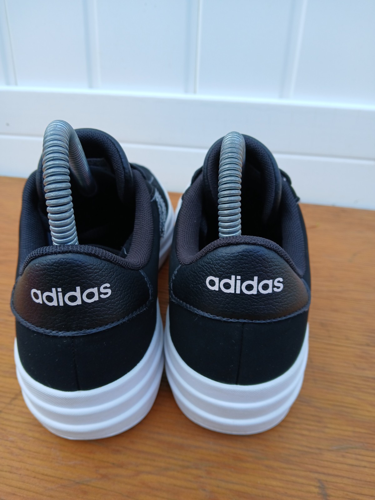 Adidas VL Court Bold Black Sparkle Glitter Women Platform Shoes Size 4.5 Skater
