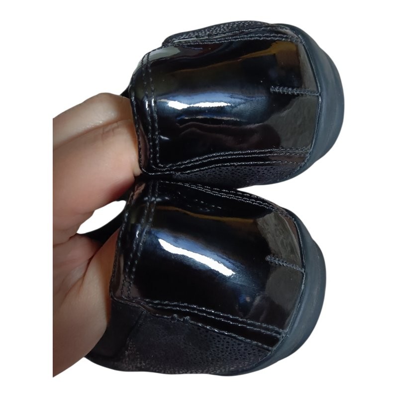 ladies clarks heels black leather 37.5 #7BFB