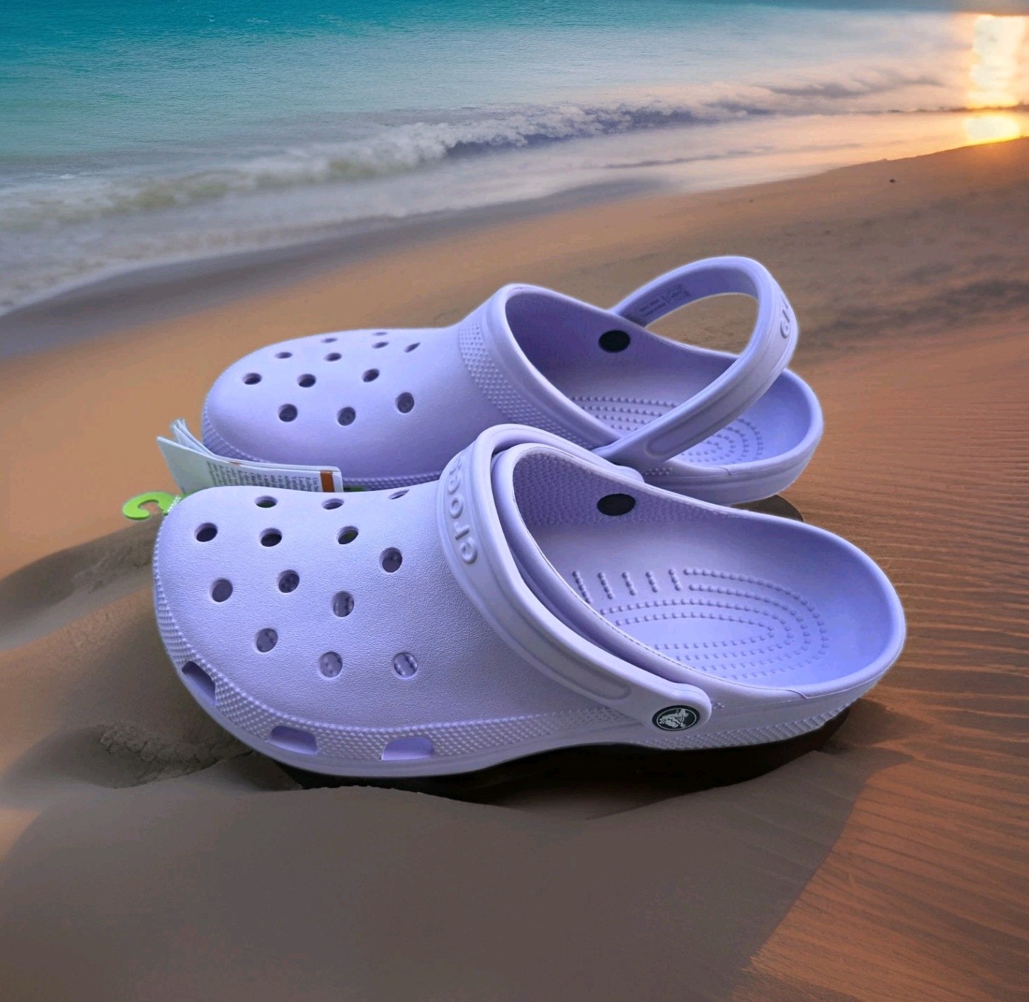 NWT Size 13 Womens Classic Crocs Purple Lavender Clogs Shoes Slip On Slingback