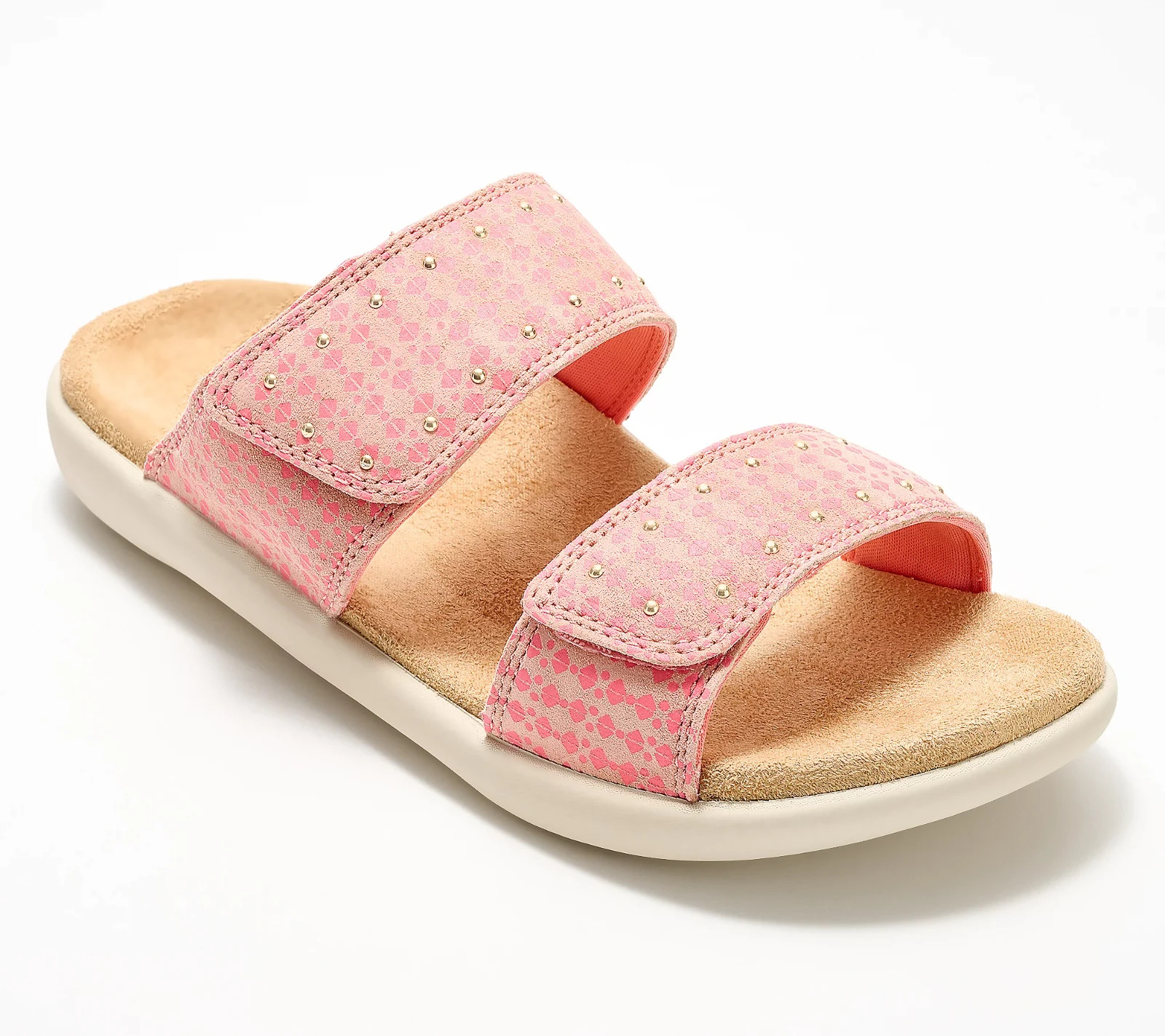 REVITALIGN Muse 10 / 40.5 Desert Flower Suede Open Toe Orthotic Slide Sandals