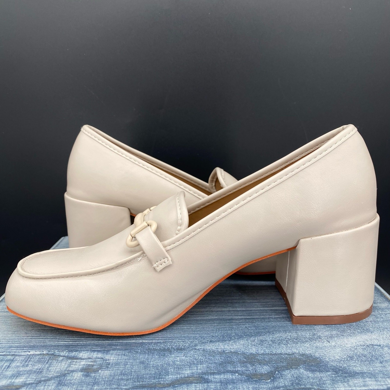 NEW Journee Collection Tru Comfort Foam Nysa Women’s Heeled Loafer Sand Size 7.5