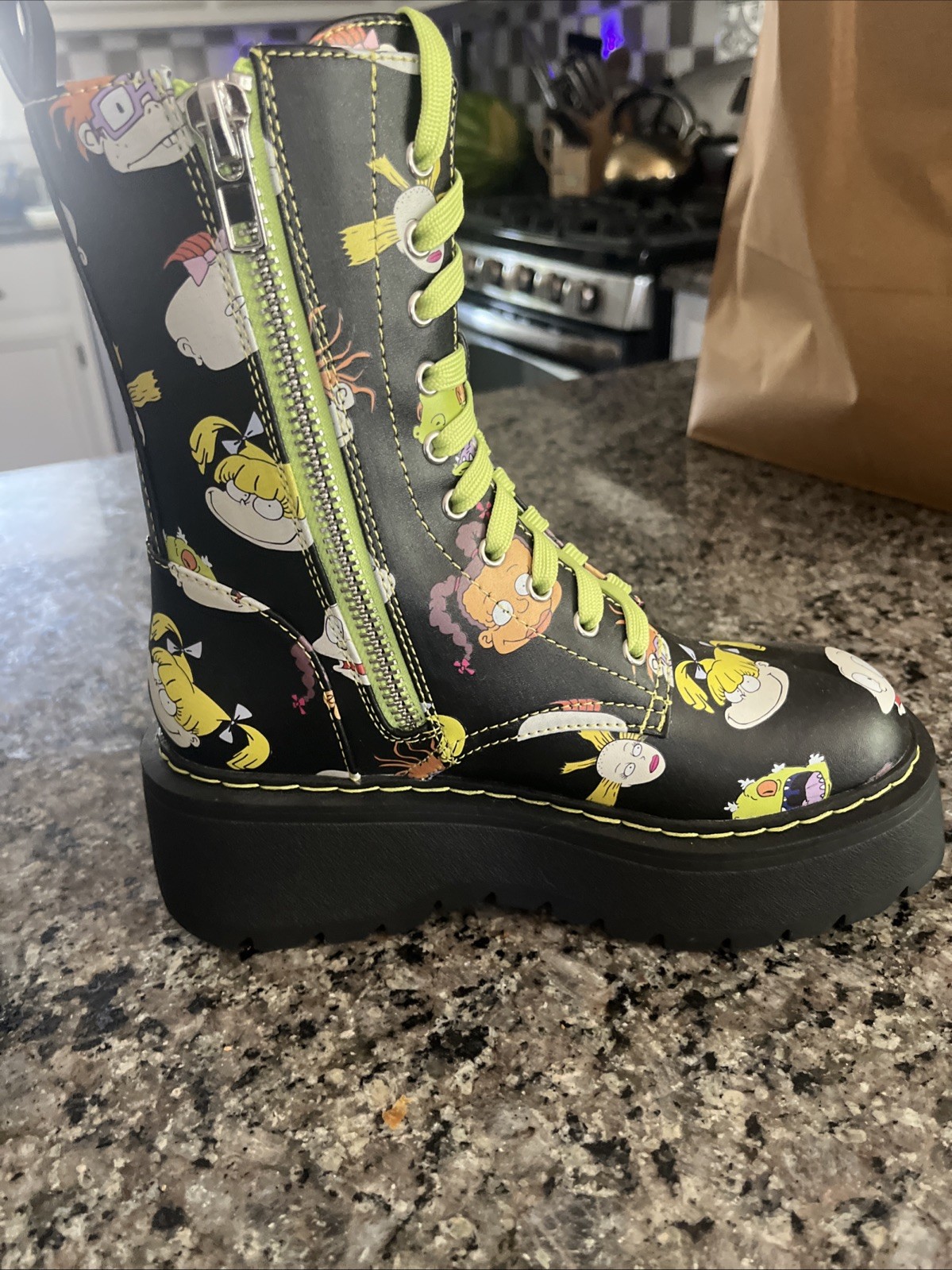Brand New w/Tags Dolls Kill x Rugrats Combat Boots Women’s Size 7M – Never Worn