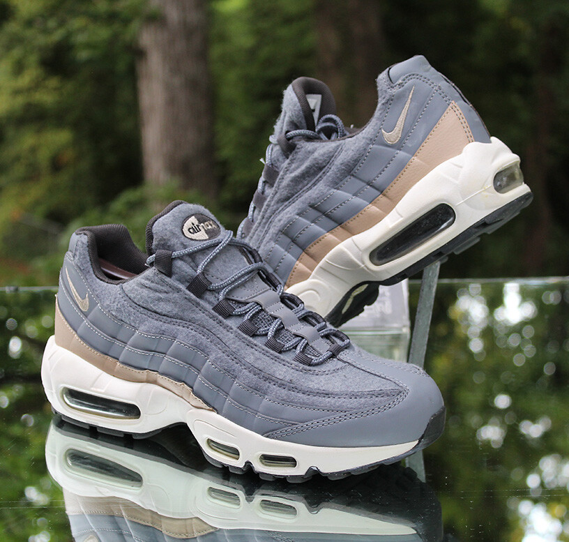 Nike Air Max 95 Premium Wool Men’s Size 8 Cool Grey Mushroom 538416-009