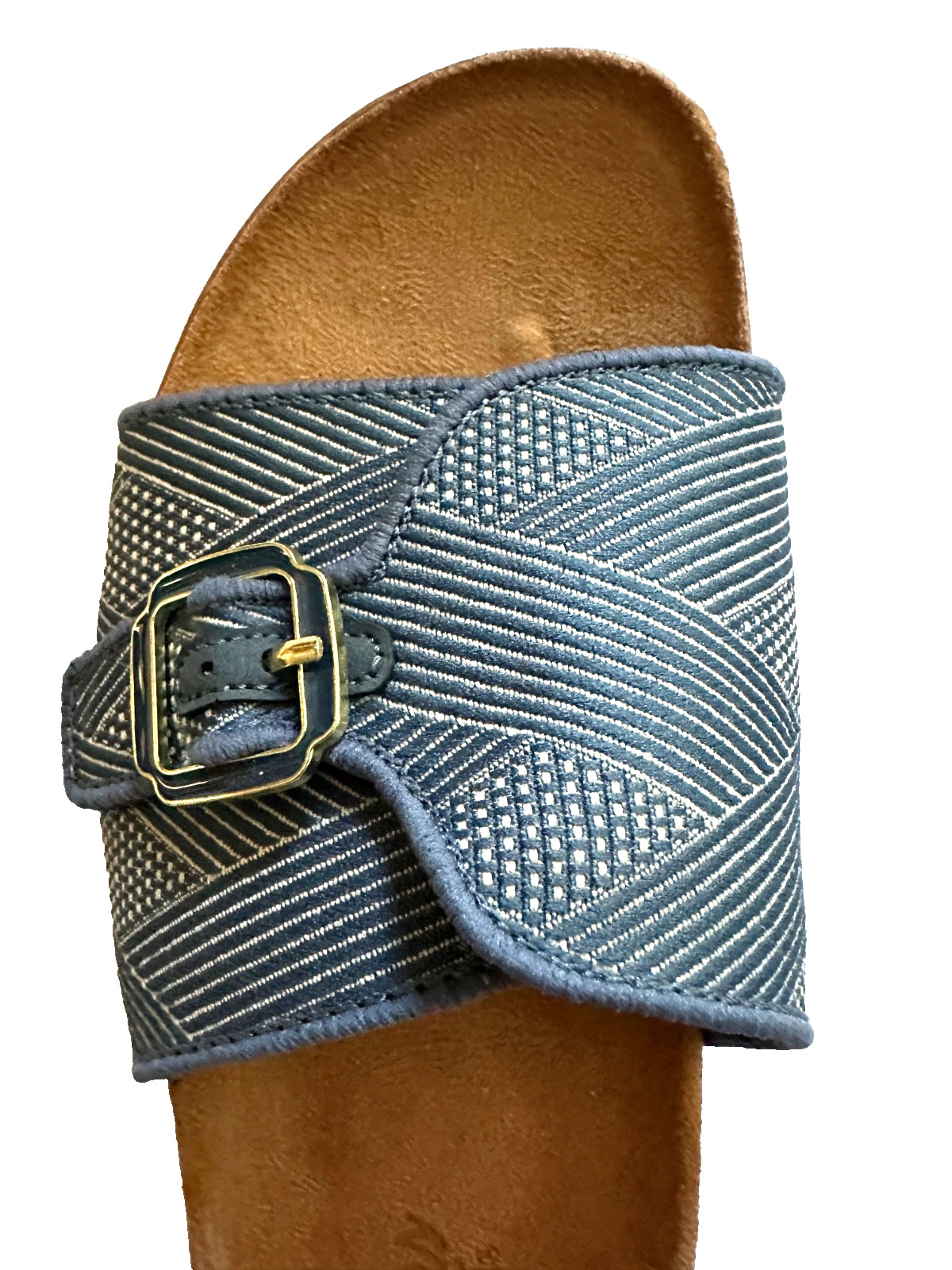 NEW Skechers Womens Lifted Comfort Restless Wave Sandal / Slide, Navy, Sz 7