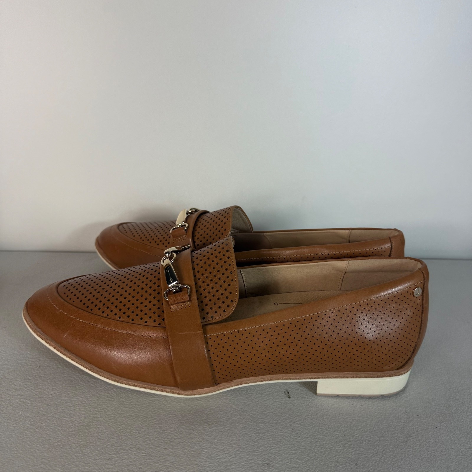 Frankie 4 Jenn Tan Brown Leather Slip On Women’s US 13 UK 10.5 EUR 45 Near New