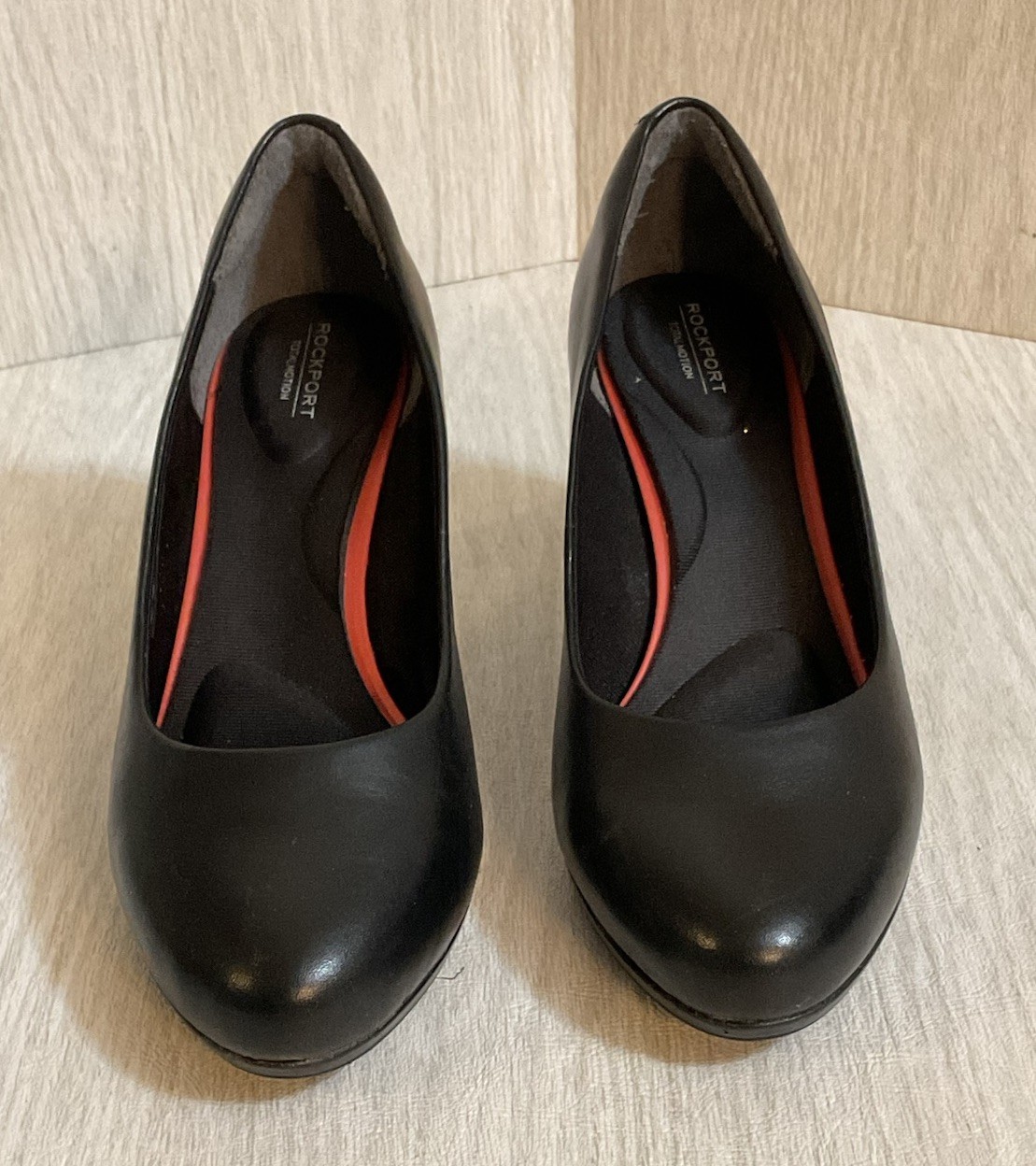 Rockport Total Motion Black Leather Pumps Heels Women’s Size 9 Workwear
