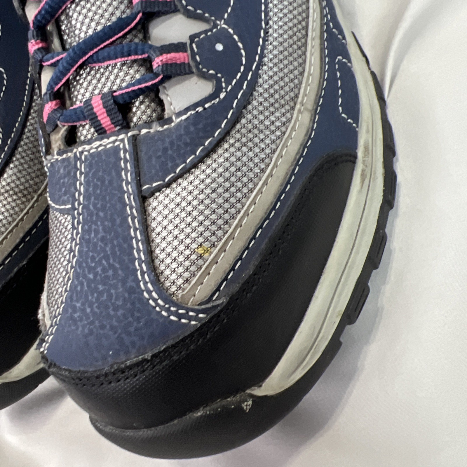 Brahma Shoes Womens 10 Steel Toe Slip Oil Resistant Work Workwear Gray Blue Good