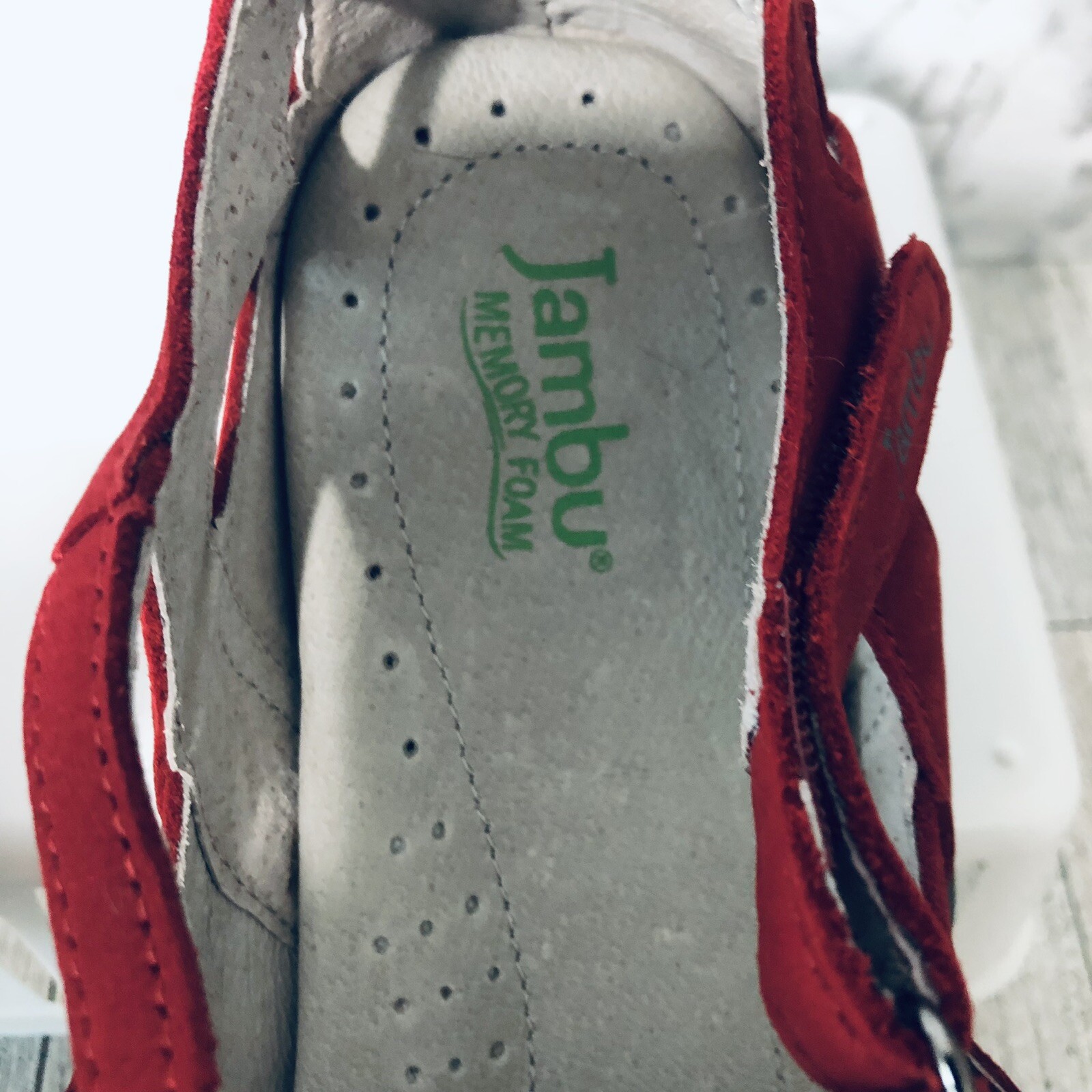 Jambu Abby Mary Jane Womens Shoes Size 8 Red Memory Foam Footbed