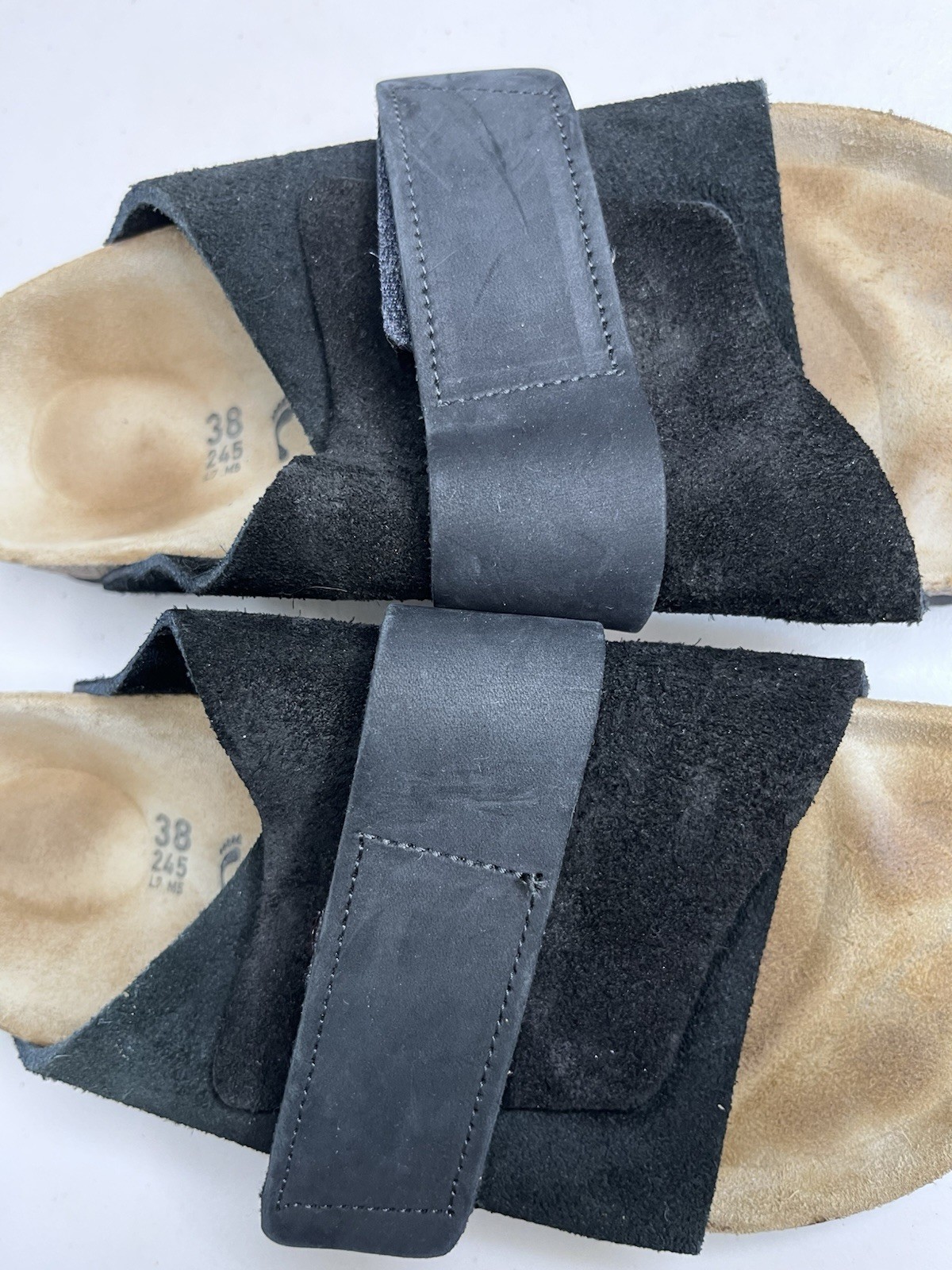 Birkenstock Kyoto Nubuck-Suede Leather Slide-On Sandals Sz 38