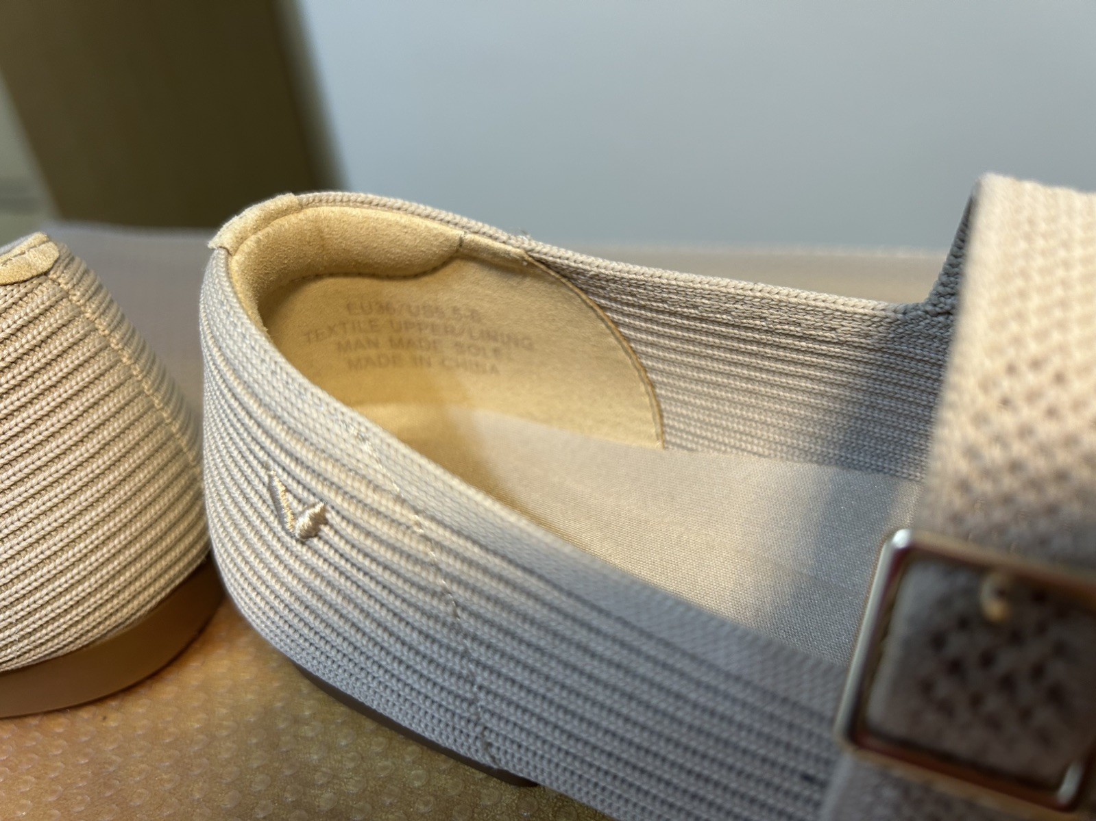 Vivaia Margot Mary Jane Square-Toe size EU36 ; USA 5.5-6 Almond