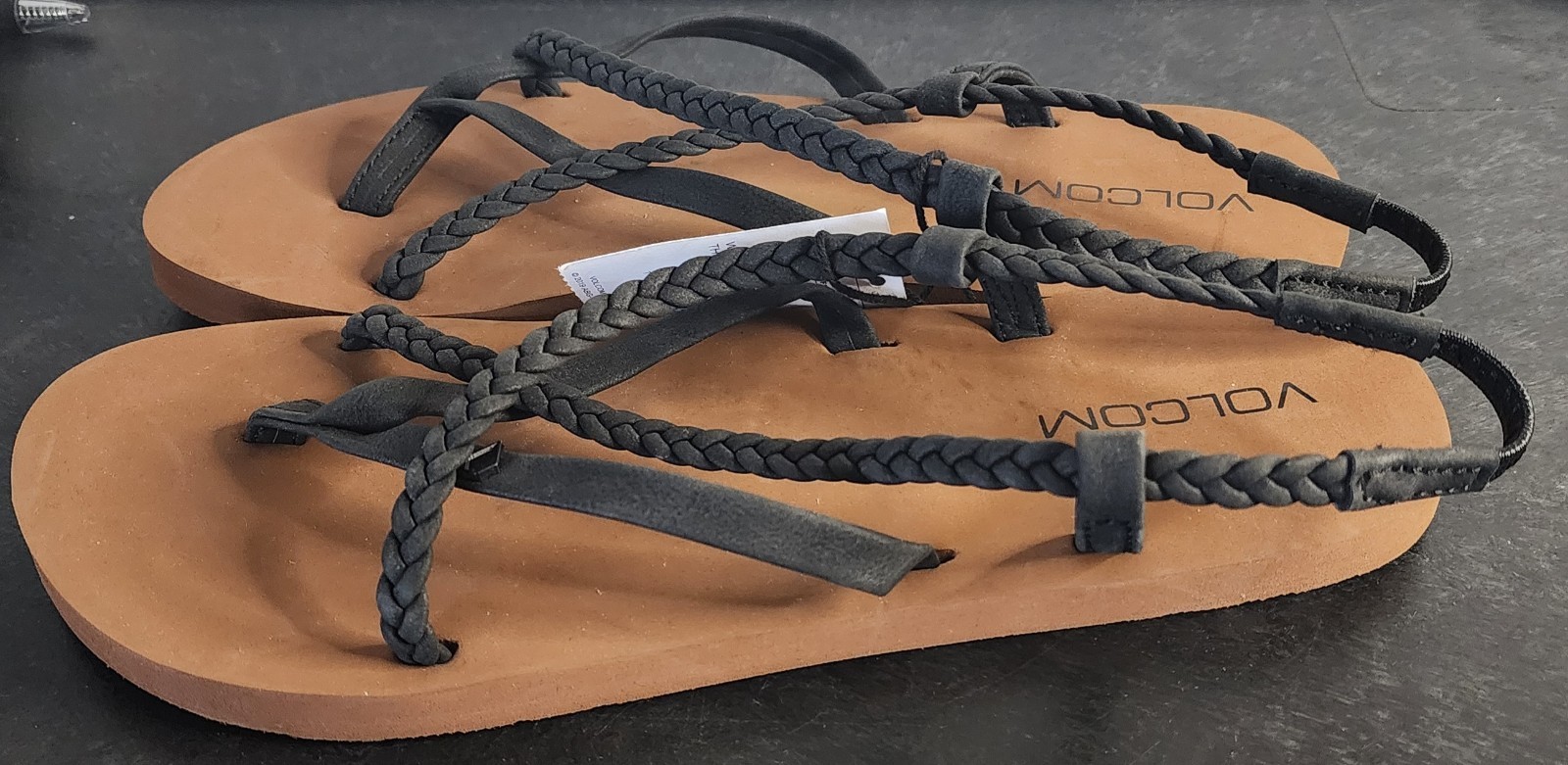 Volcom Thriller Sandal Flip Flop – Black – Womens Size 8 NWT