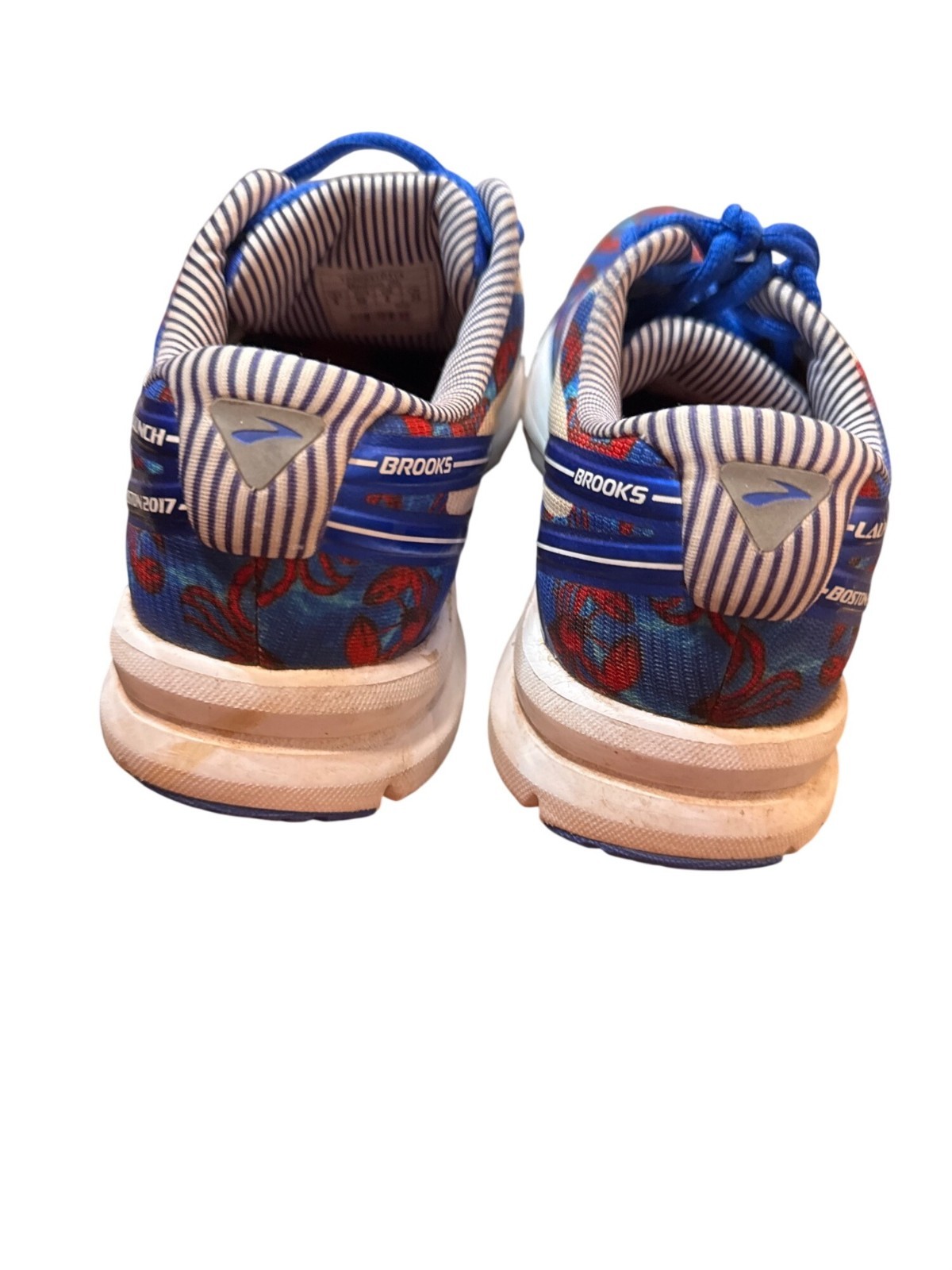 Brooks Launch 4 Boston 2017 wms blue white running sneakers sz8B SKU 10-506