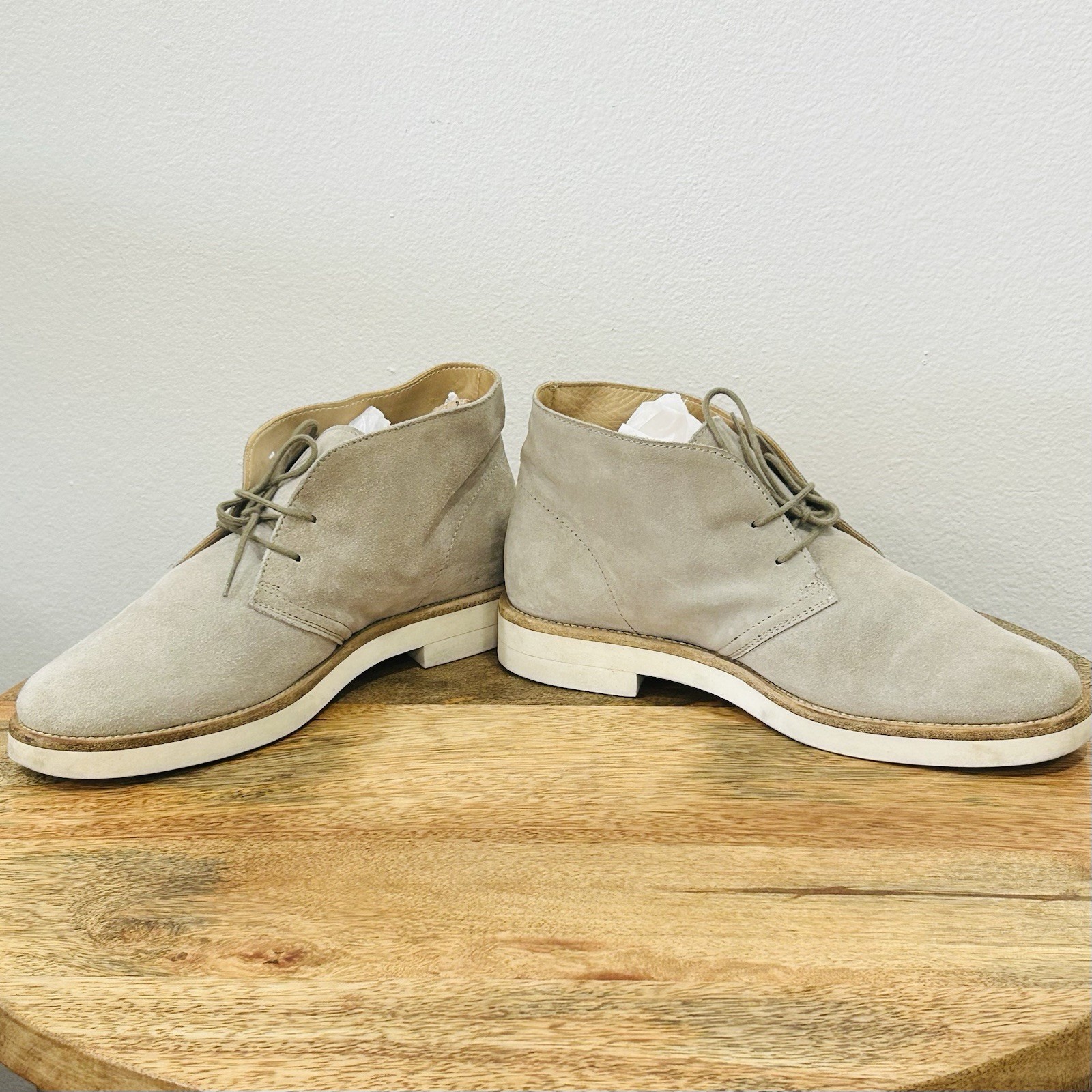 Woman by Common Projects Light Gray Suede Leather Chukka boots Size 38 US 8