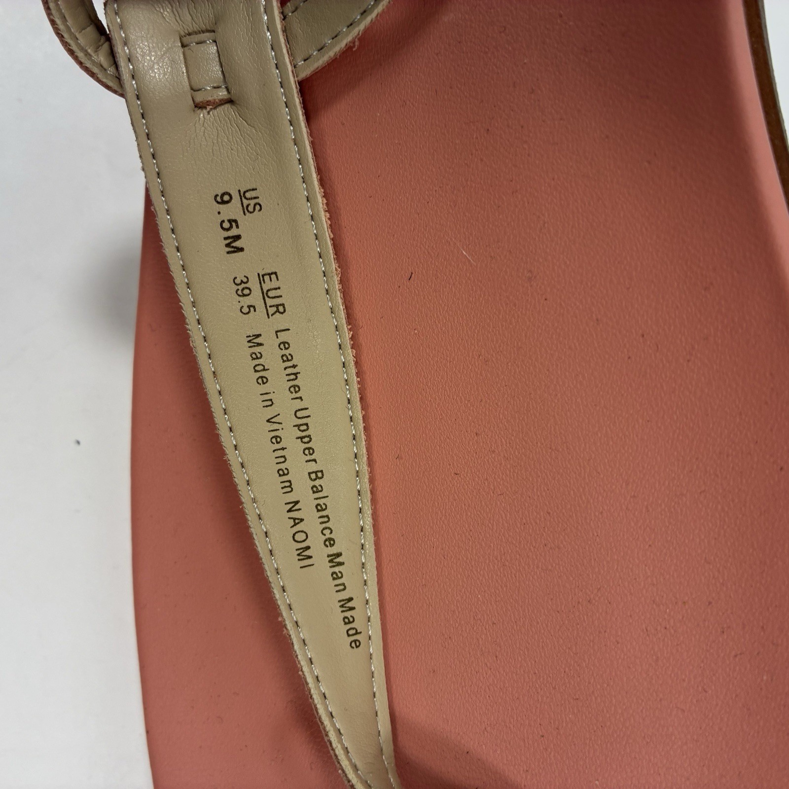 Sam Edelman Naomi Leather Thong Sandals Ankle Strap Flat Women’s 9.5 Beach EUC