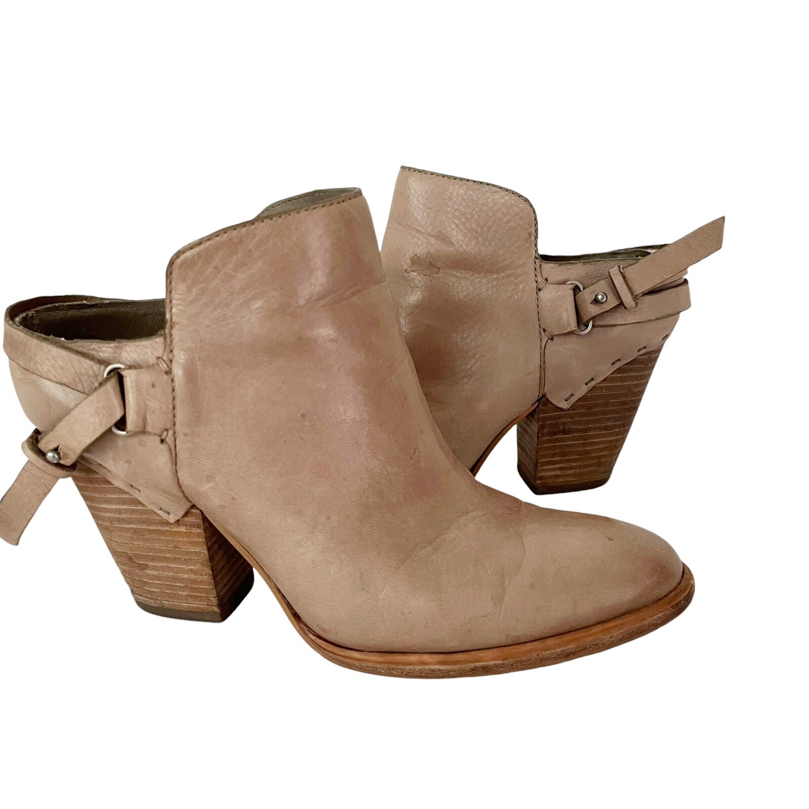Dolce Vita Ankle Booties Women’s Size 8 Leather Sling Back 3.5 in. Heel Slip On