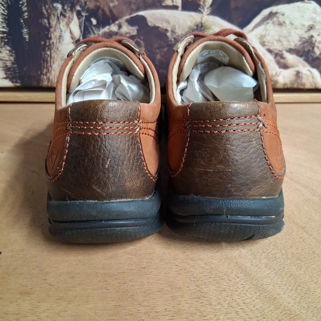 Keen Presidio Rusty Orange Nubuc & Dark Brown Leather Laced Sneakers Sz 6 NICE!