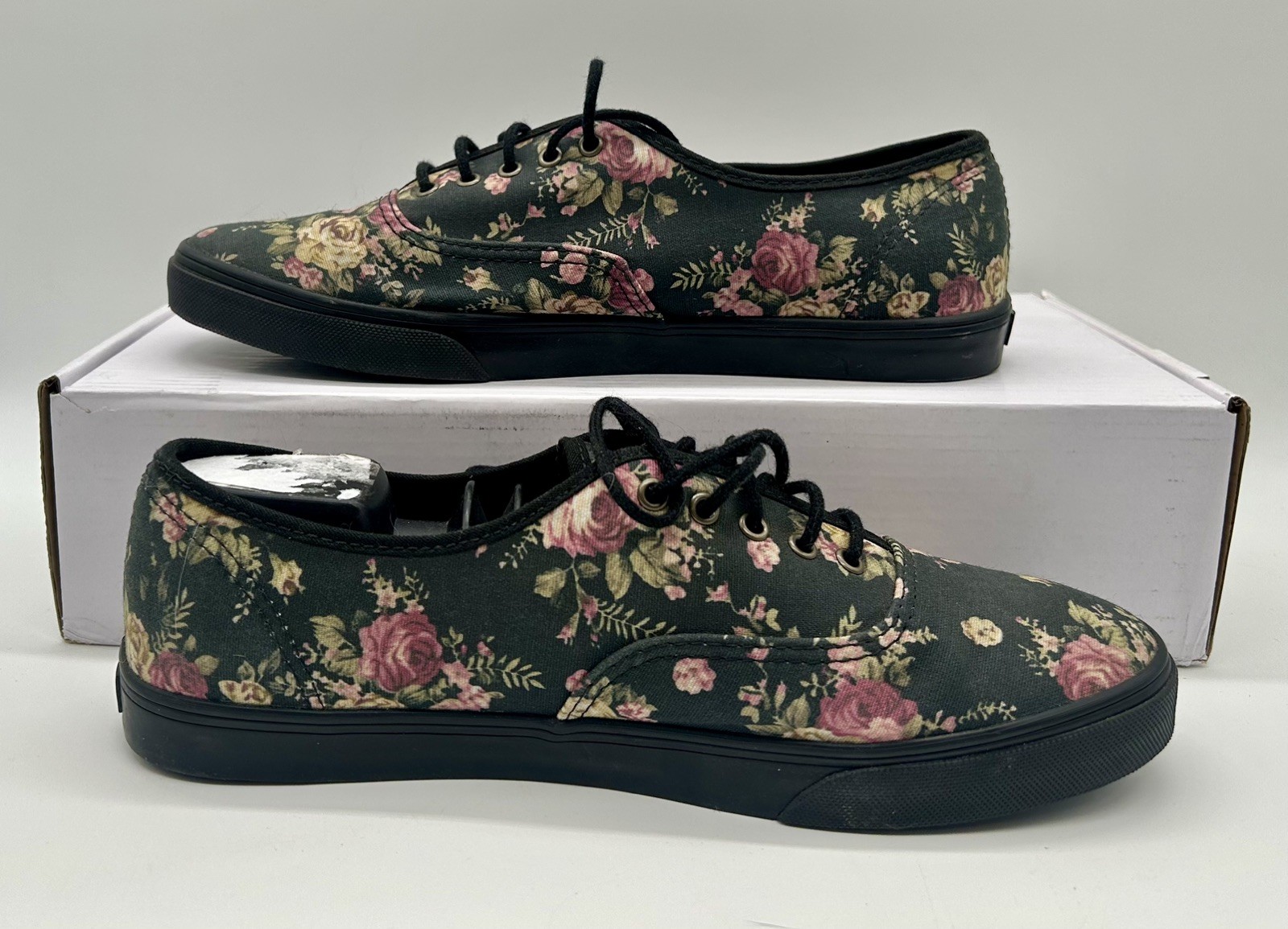 Vans Off The Wall Floral Canvas Lace Up Sneakers Shoes Women’s Size 8.5 Men 7