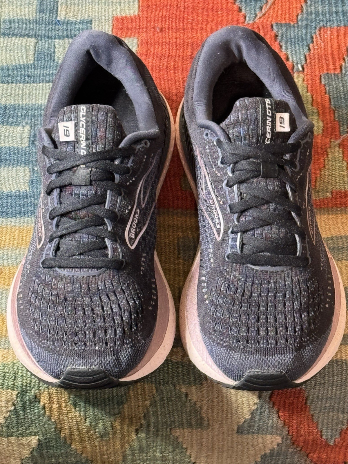 BROOKS Glycerin 19 Black Ombre Metallic Women’s Size 9 1203441B074 Running Shoes