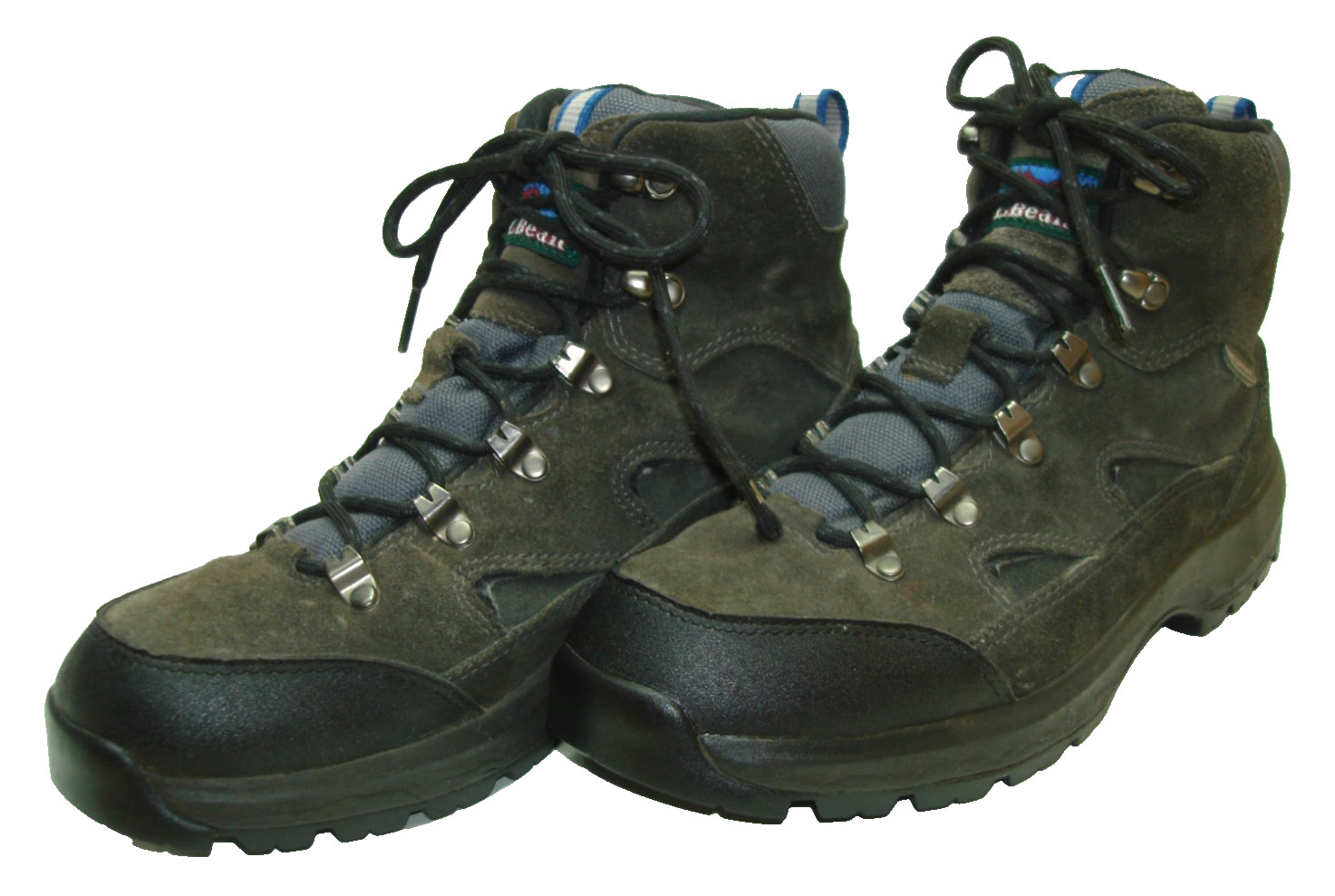 Women’s 9.5 M L.L.Bean Hiking Boots Gray Suede Waterproof Trail Outdoor 6 eye