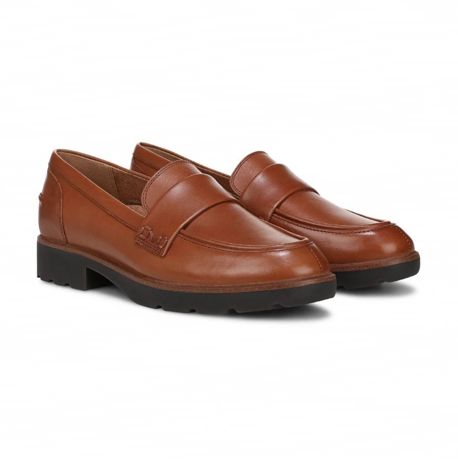 VIONIC Women Cleo Loafer, Tan Leather (NEW)