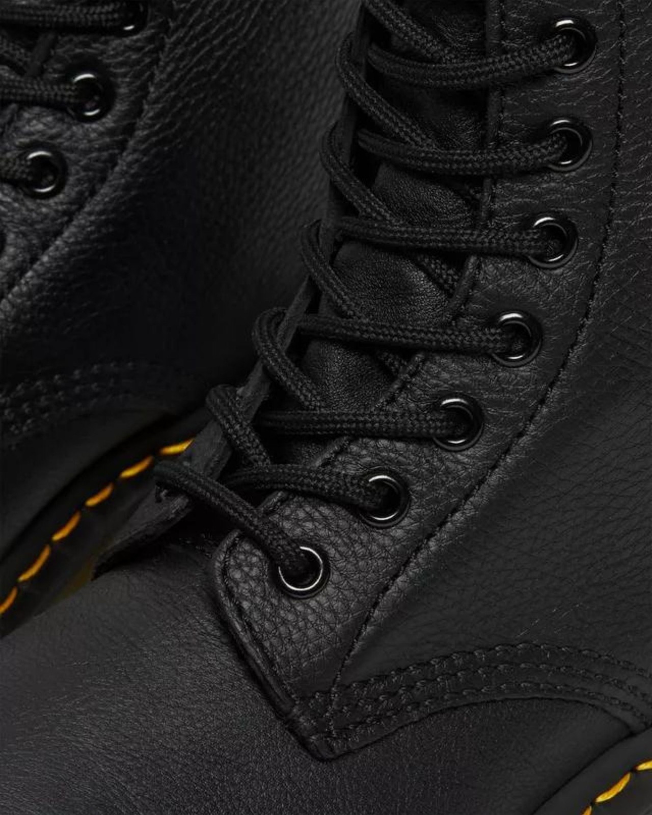 Dr. Martens 1460 Pascal Black Virginia Boots Women’s Black Leather Ankle Boots