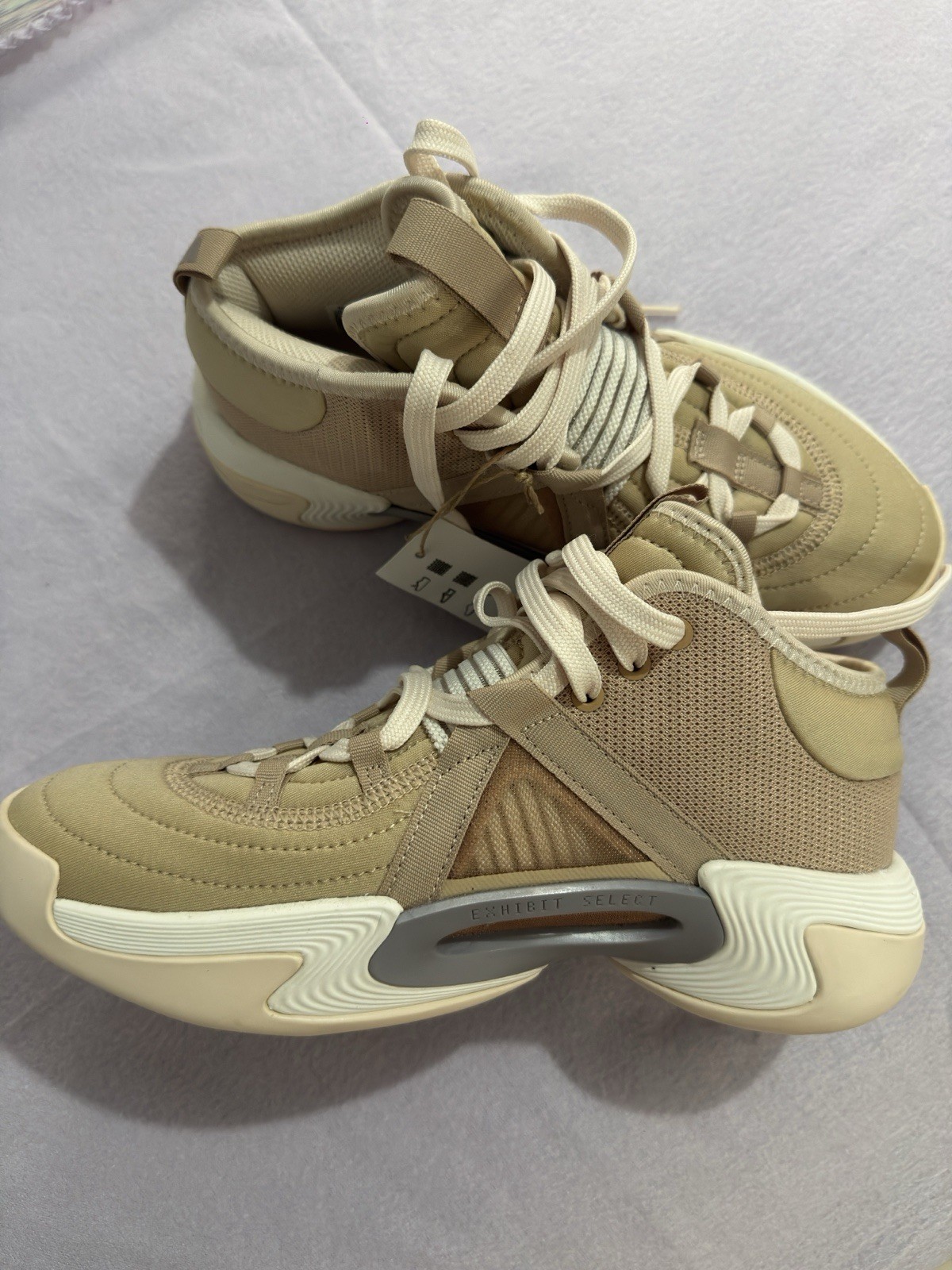 Size 6.5 – Candace Parker x Adidas Exhibit Select Mid Champagne Womens