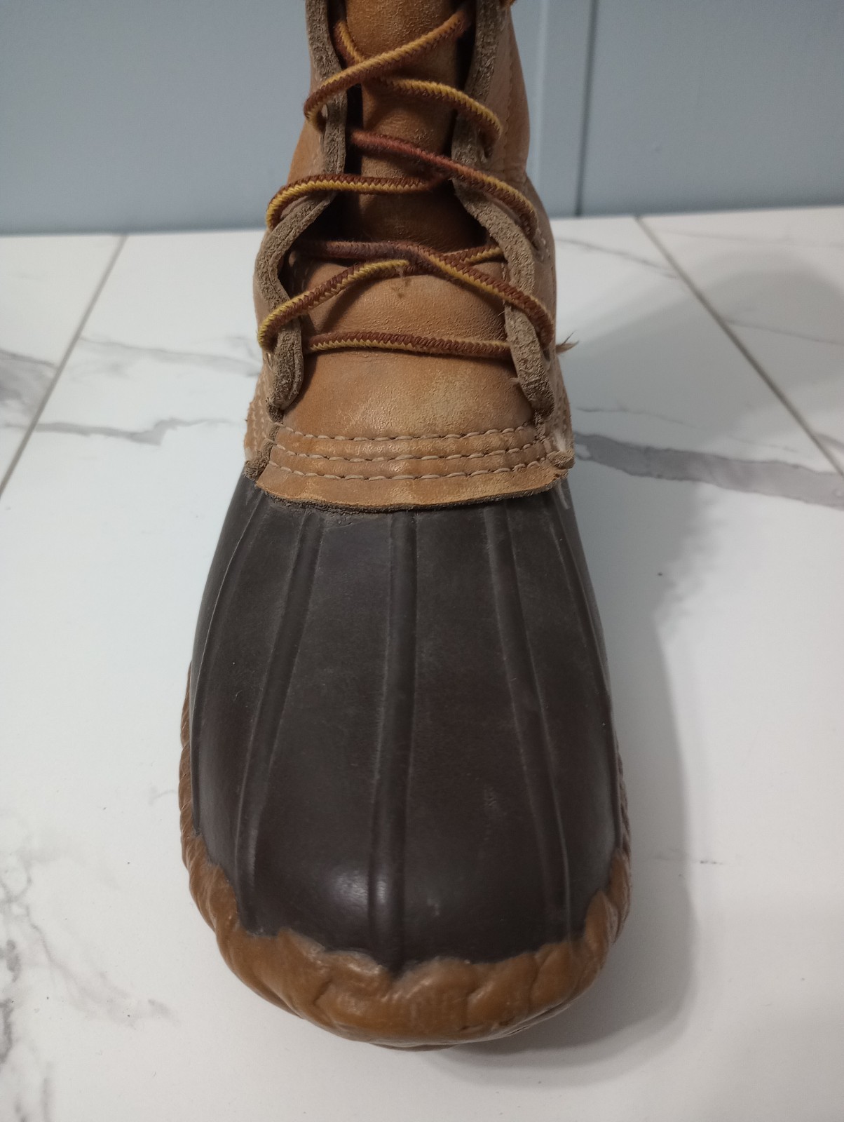 LL Bean Maine Hunting Shoe Women 6 Made In USA Outdoor Leather Brown