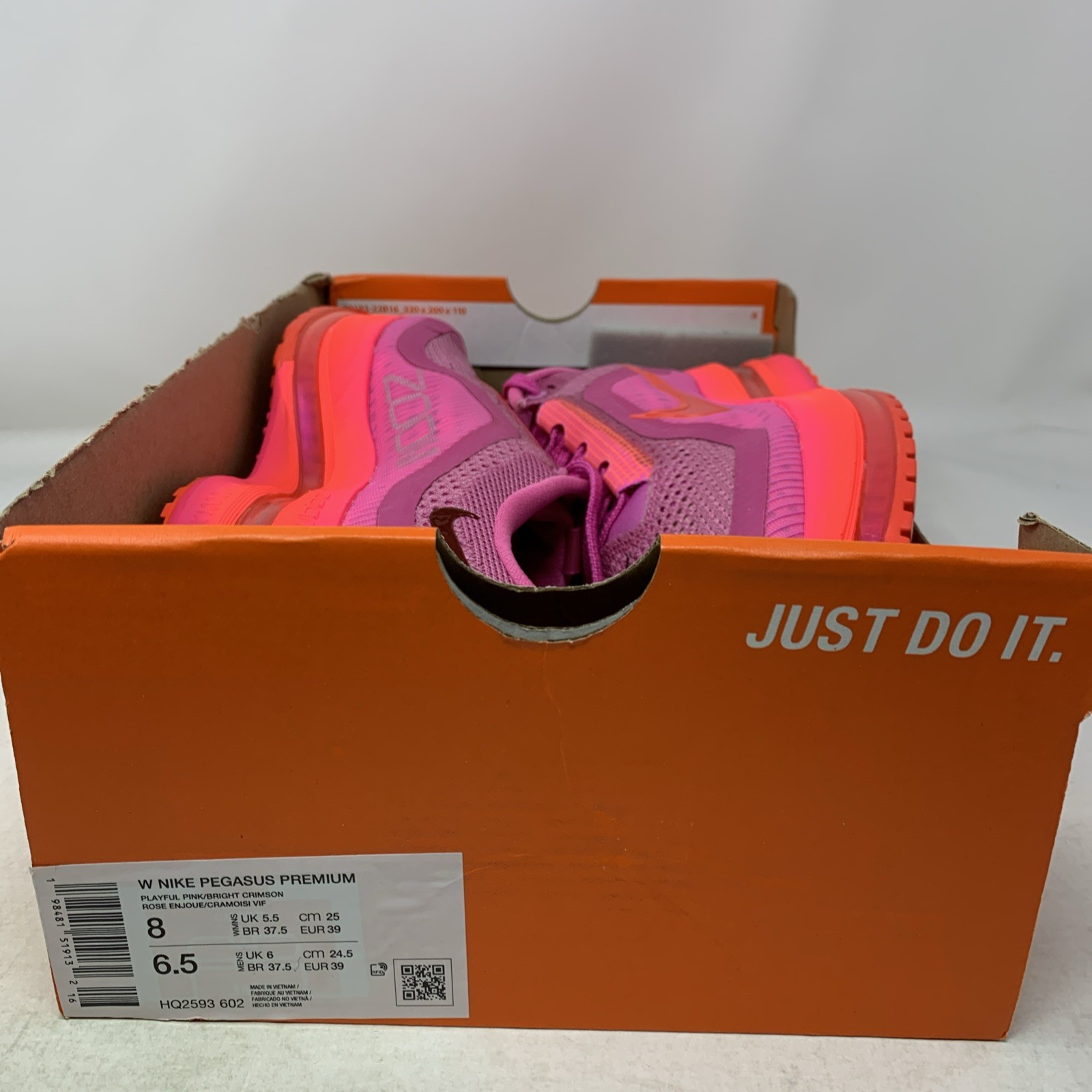 Nike Pegasus Premium Rose Hyper Pink Sneakers, Size 8 BNIB HQ2593-602
