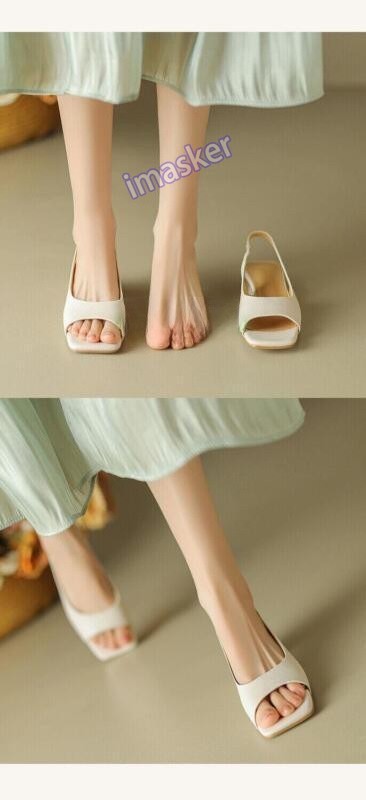 Women’s Open Toe Slingback Sandals Low Heel Summer Casual Dress Party Prom Shoes
