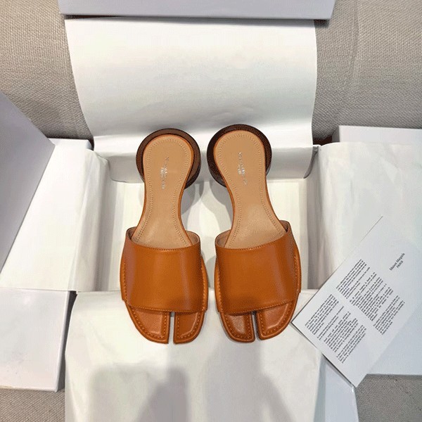 NEW Women’s Margiela Women’s Split Toe Mule French Chunky Heel Retro Open Toe