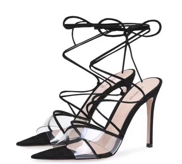 Luxury Fashion Designer Women pointed Toe Stiletto Cross Strap Thin High Heel