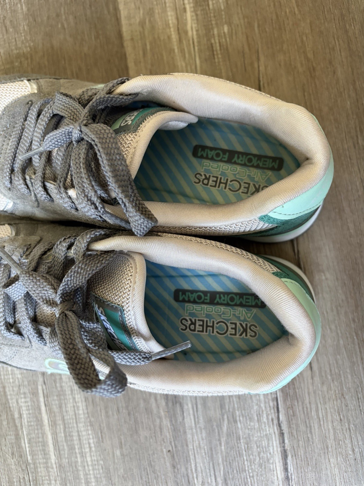 SKECHERS Air-Cooled Memory Foam Women’s Low Top Lace-Up Sneakers