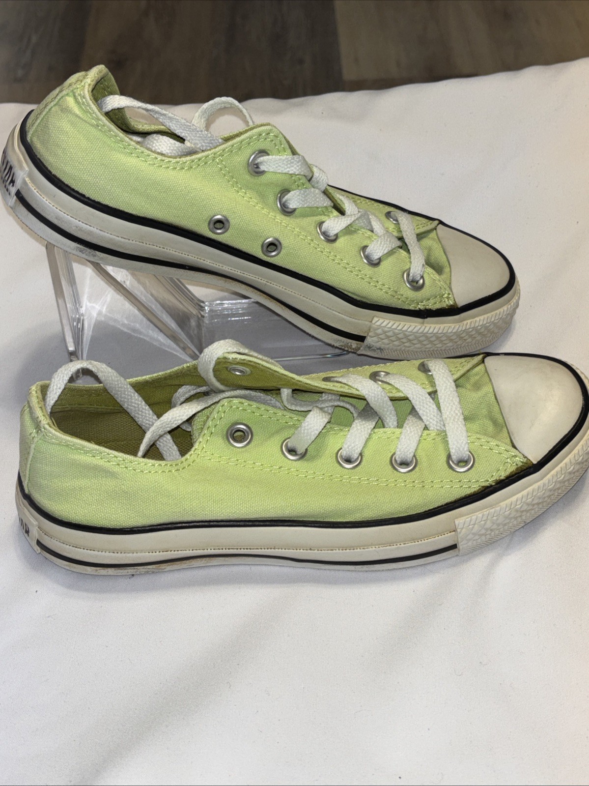 Converse All Star Low Top Green Canvas Sneakers Mens 4 Womens 6 OX