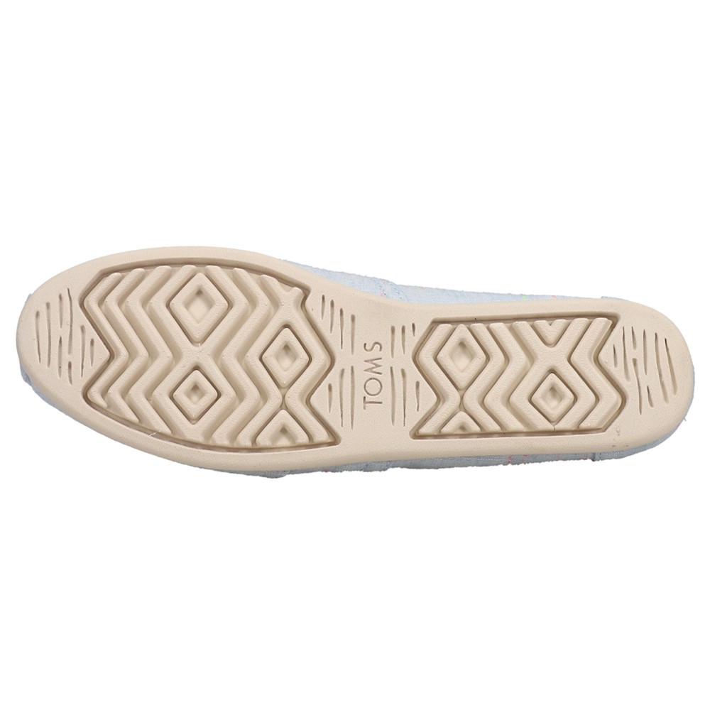 TOMS Alpargata Canvas Slip On Womens Blue Flats Casual 10017740T