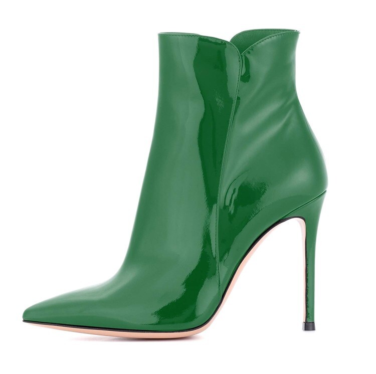 Concise Women Ankle Boots Pointed Toe 12CM High Heels Dress Party Booties Shoes