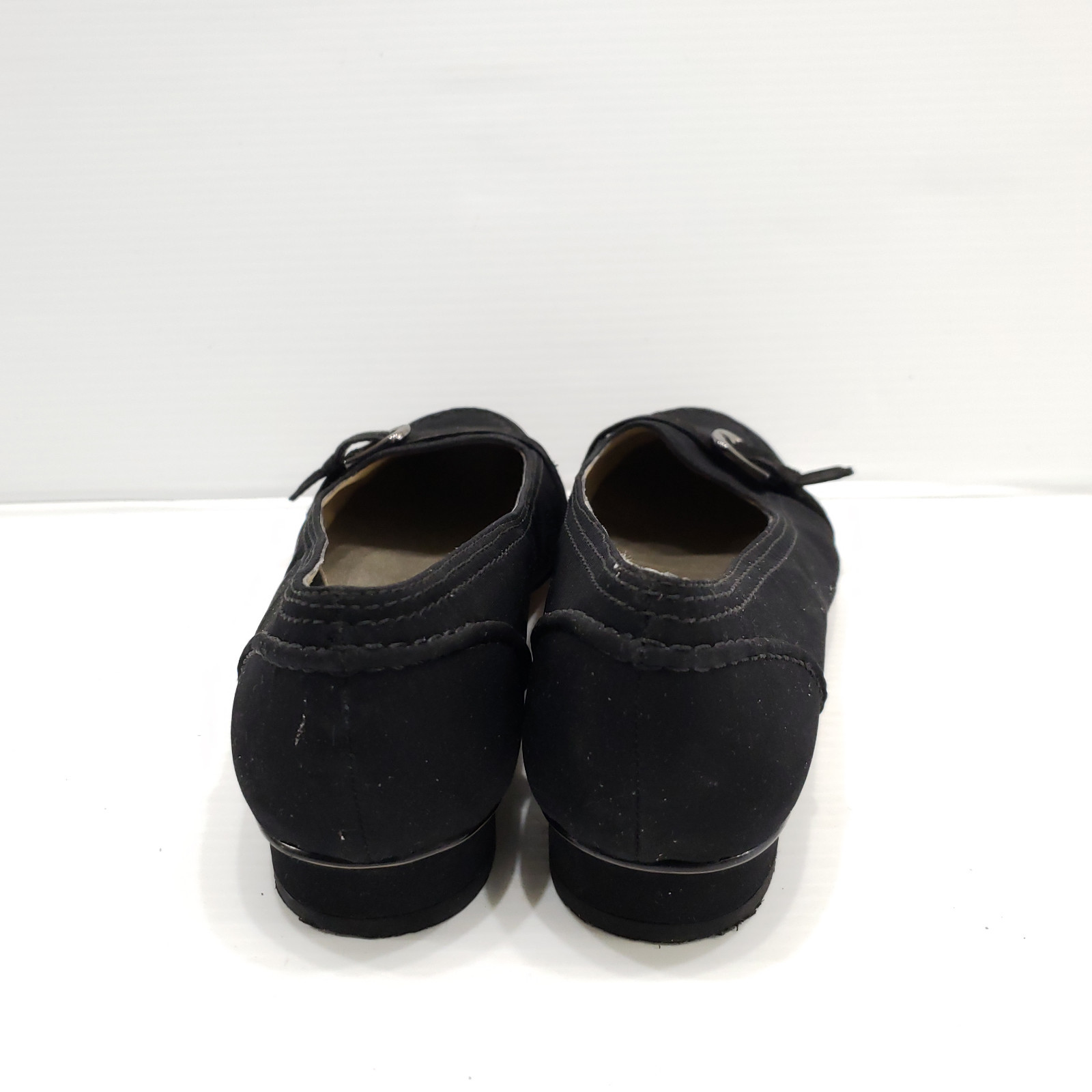 Ros Hommerson Black Textile/Leather Lined Upper Casual Loafer Flats Sz 8W