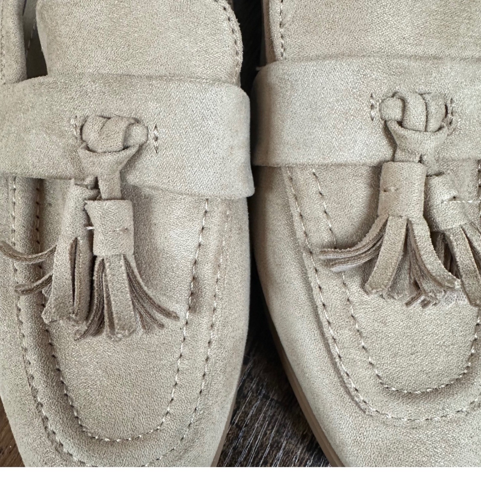 Steve Madden Colorado Tan Faux Suede Tassel Loafers Size 7M