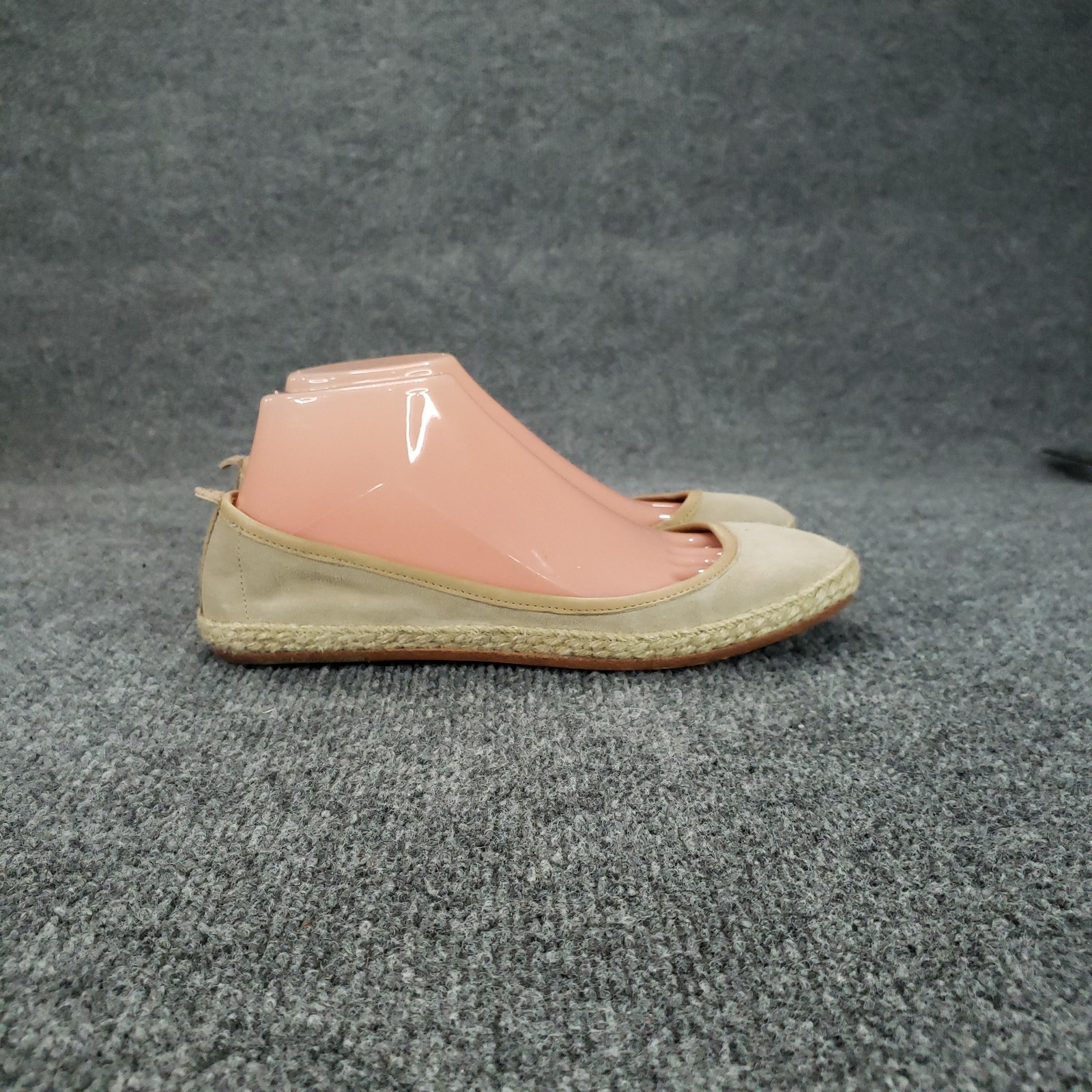 N.d.c. Shoes Womens Size 38 Beige Espadrille Flats Slip On Made By Hand Suede