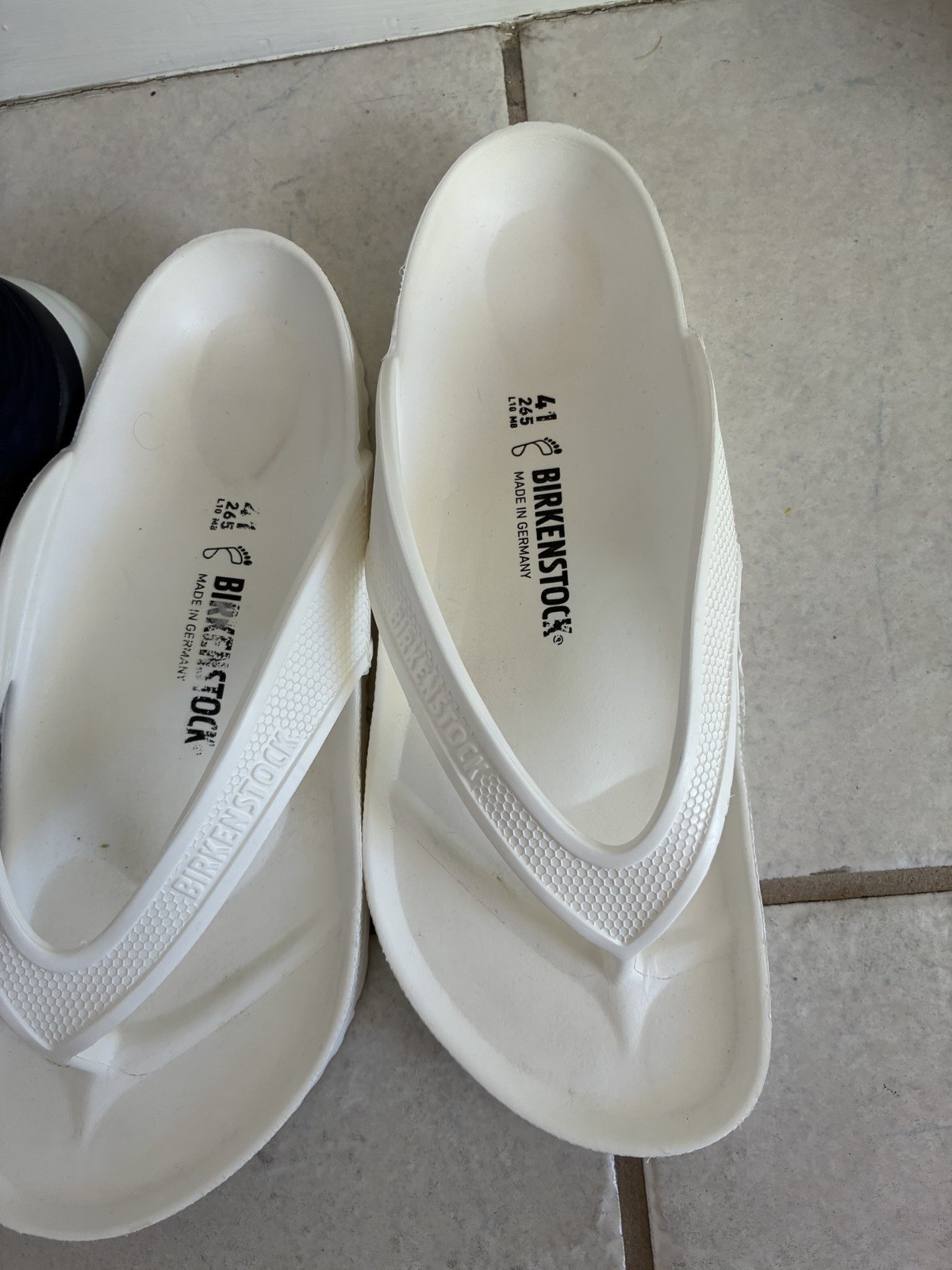 Birkenstock Gizeh EVA White Thong Sandals Womens 10 EU 41 Flip Flop Germany