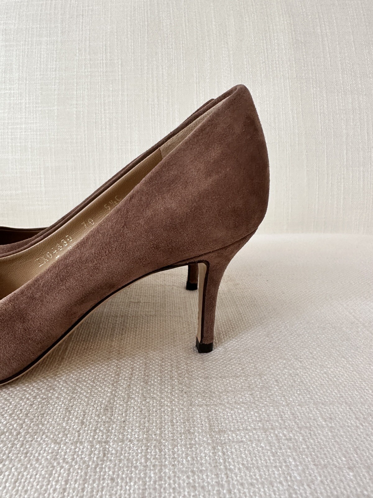 Salvatore Ferragamo Susi Deep Taupe Suede Heels Size EUR 36 (5.5C) NEW WITH BOX