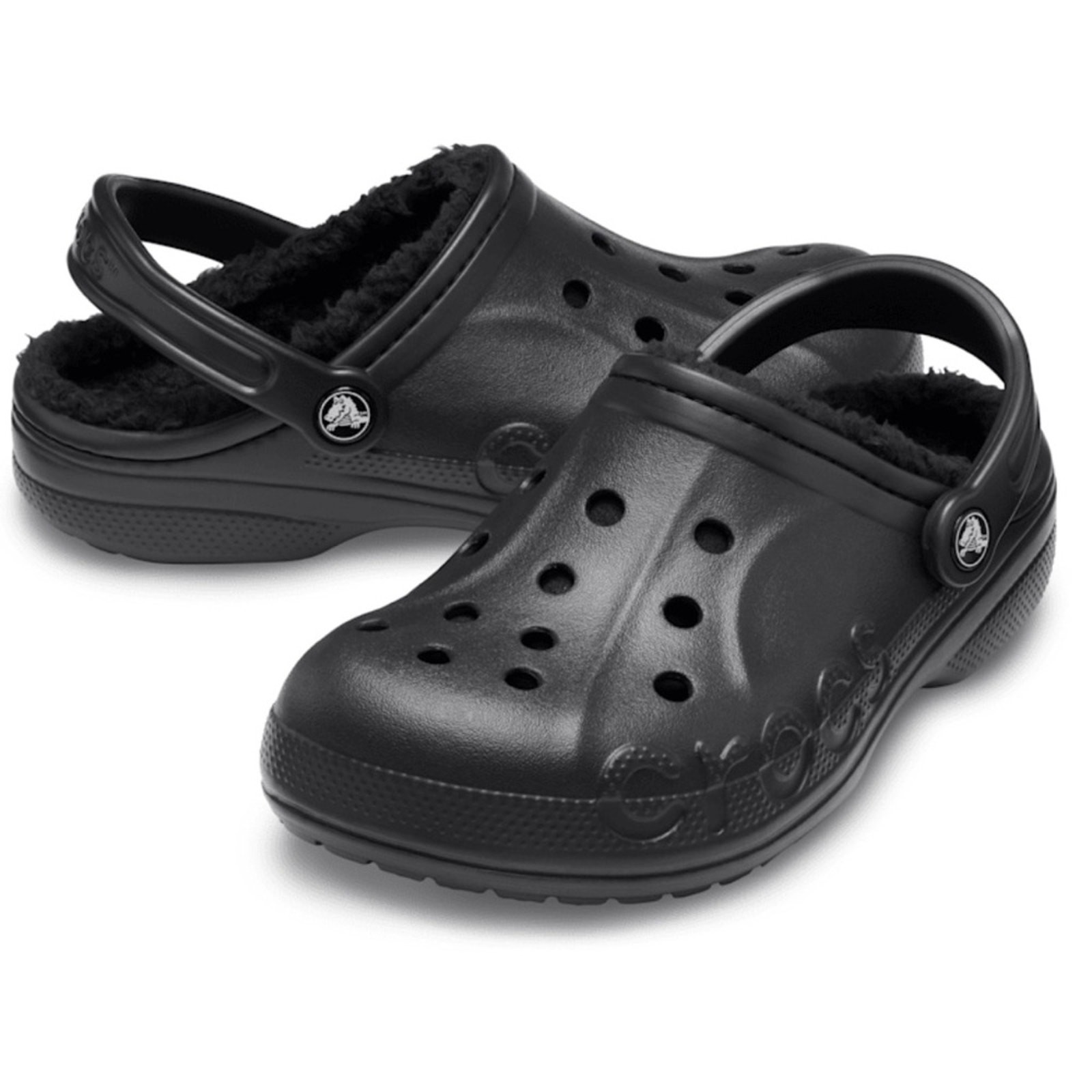 Crocs Baya Lined Clog Relaxed Fit Fleece Cozy Hike Camp Black Womens Size 7 NWT