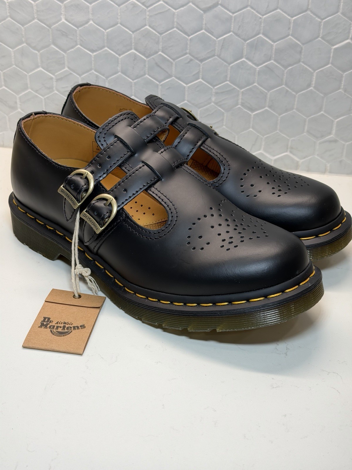 Dr. Martens 8065 Women’s Size 11 Black Leather Mary Jane Shoes NWOB