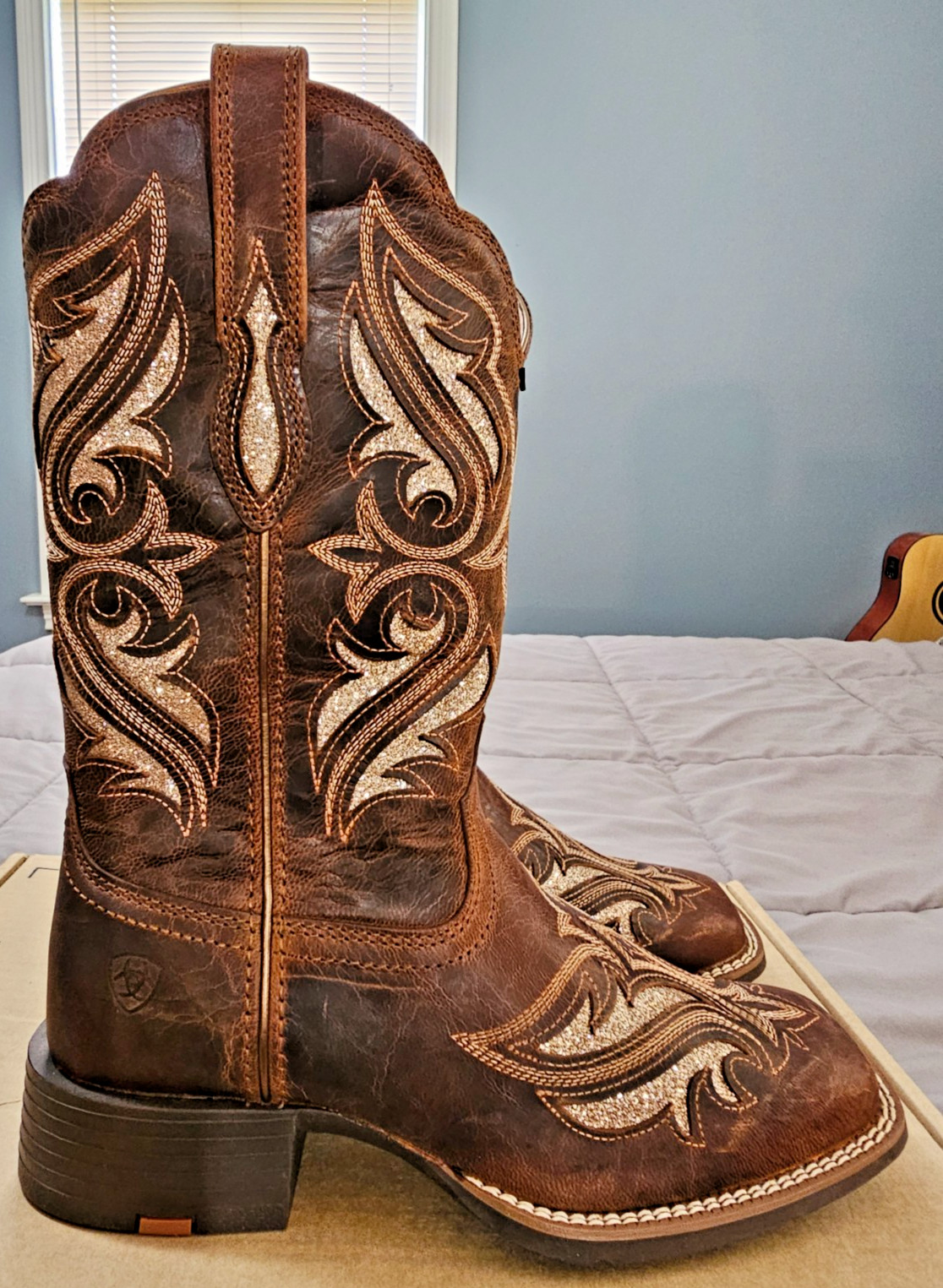 Ariat® (Women’s 7.5 WIDE) Round Up Bliss™ Western Boot, Sassy Brown – $220